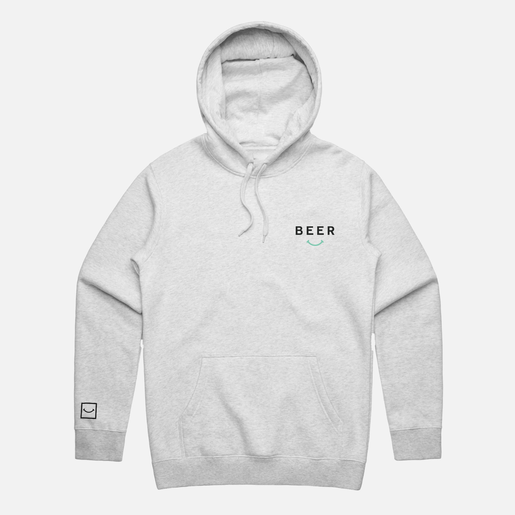 Balter Beer Smiley Hoodie - White Marle