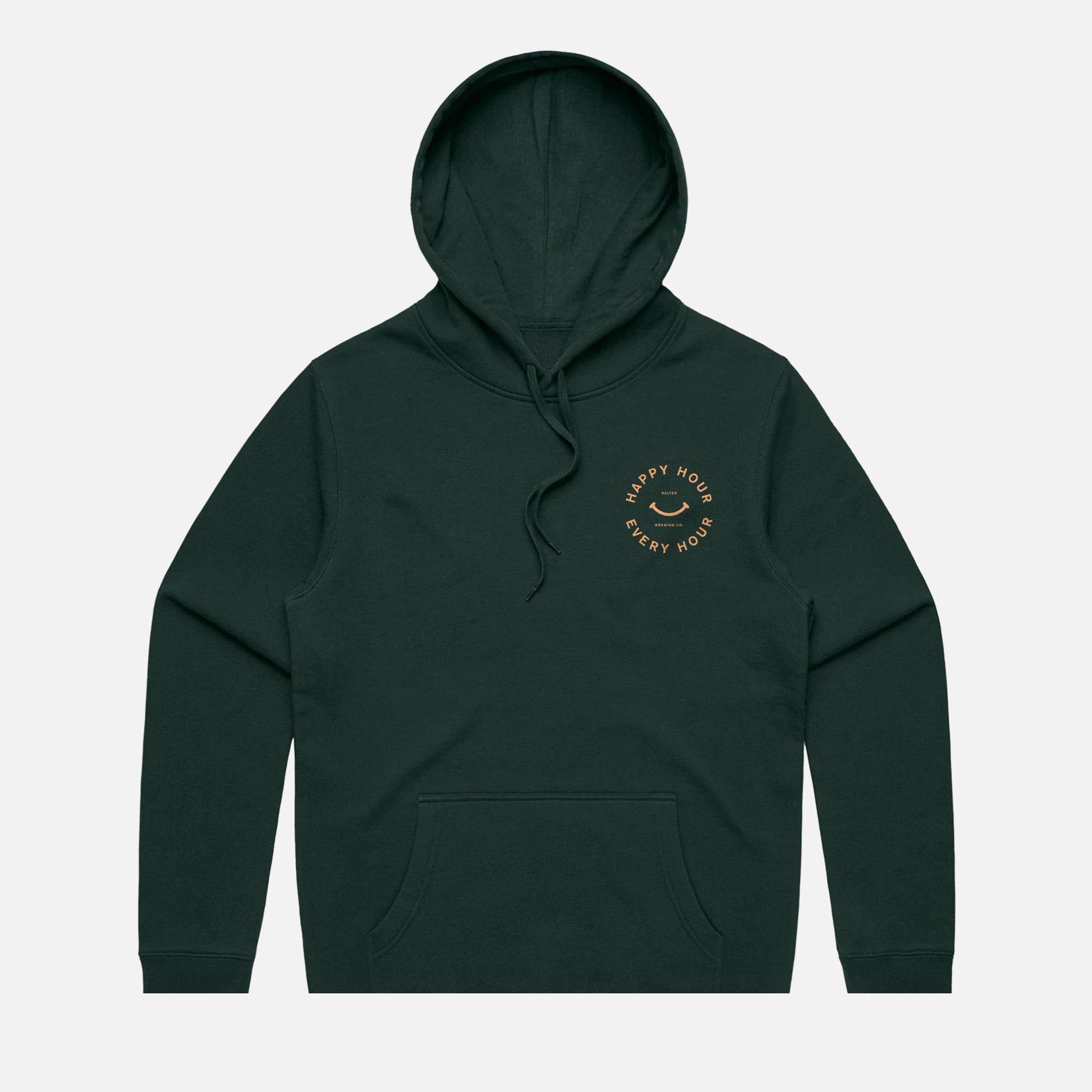 Happy Hour Every Hour Hoodie - Pine Green