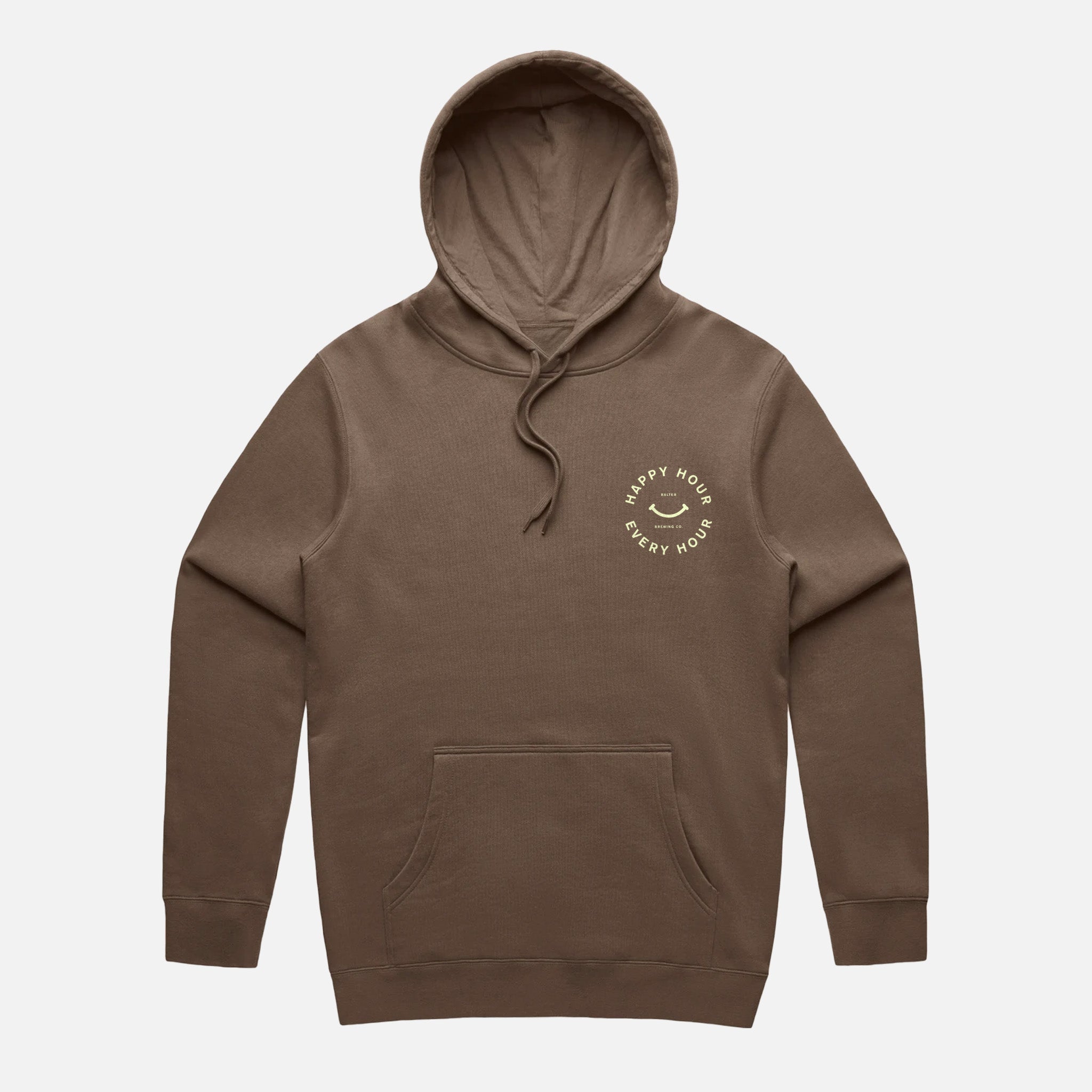 Happy Hour Every Hour Hoodie - Walnut