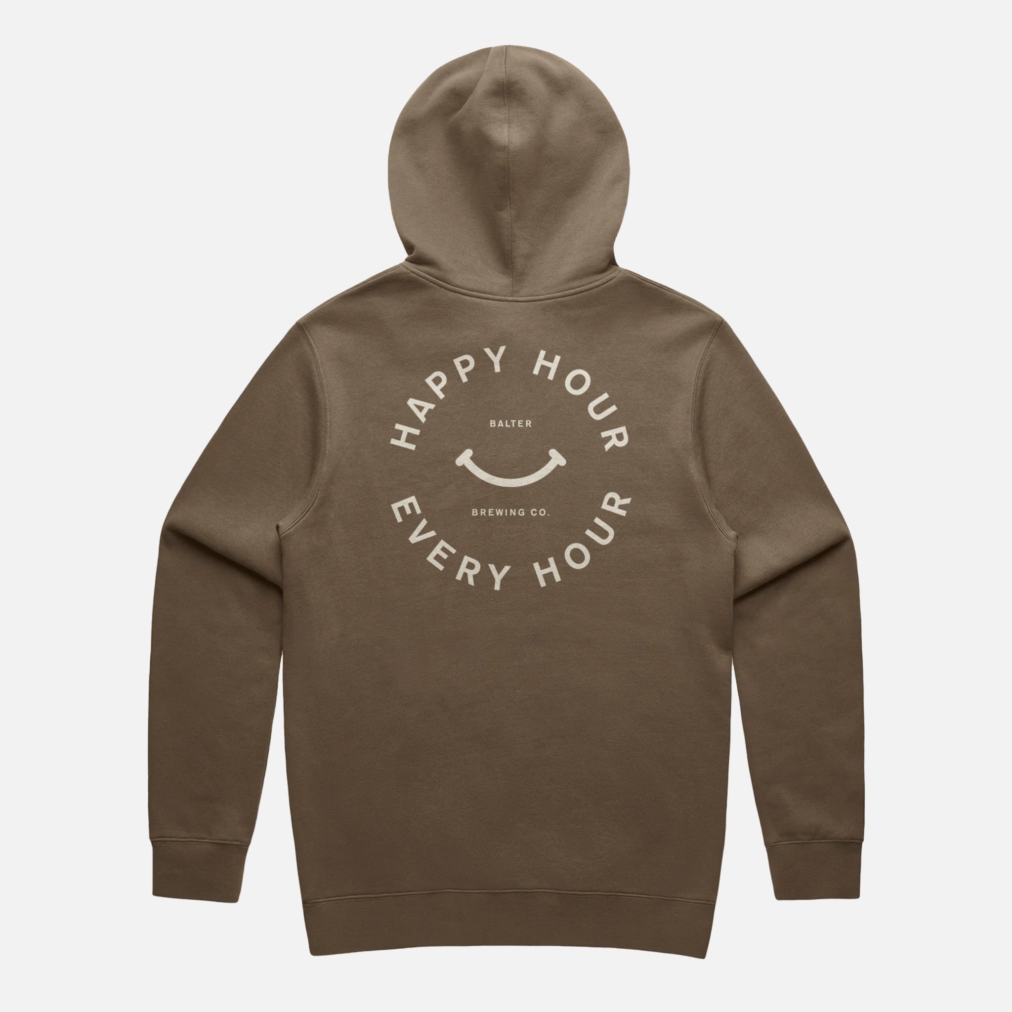 Happy Hour Every Hour Hoodie - Walnut