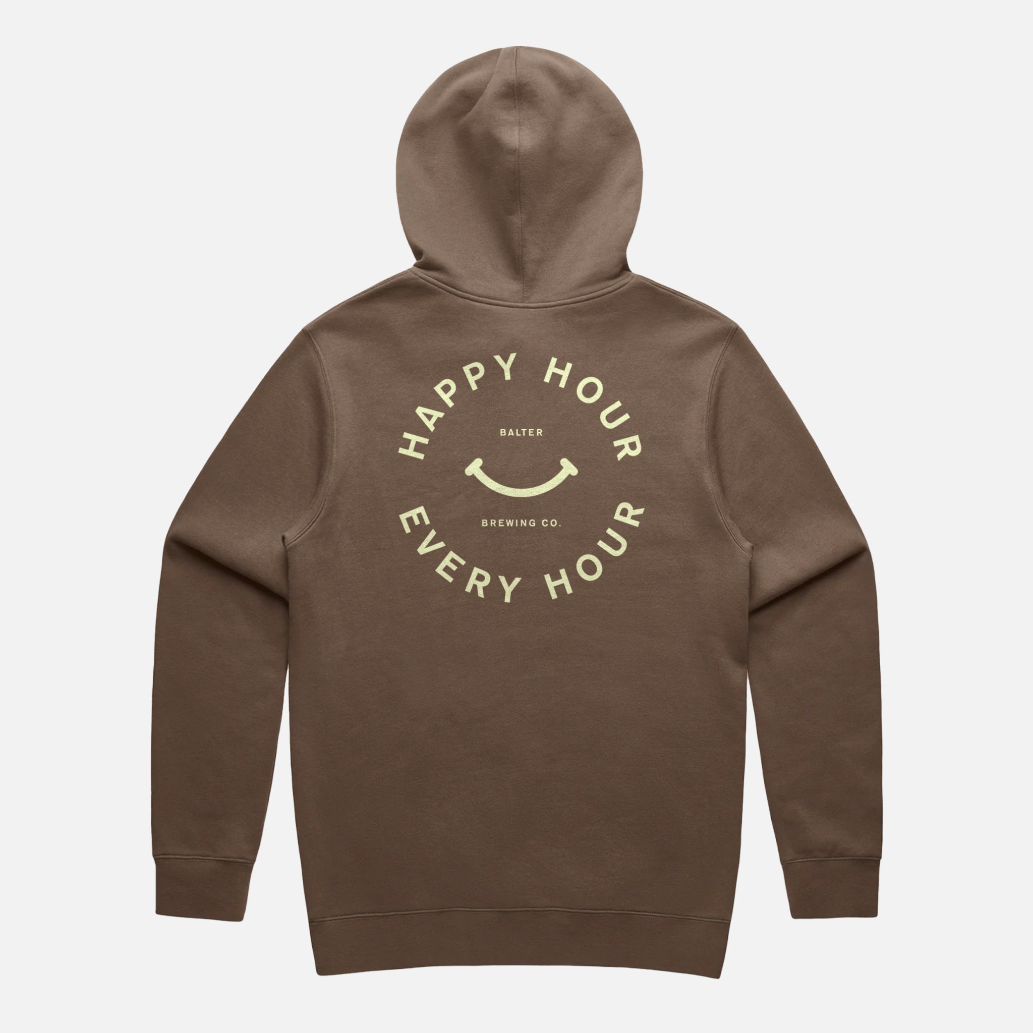 Happy Hour Every Hour Hoodie - Walnut