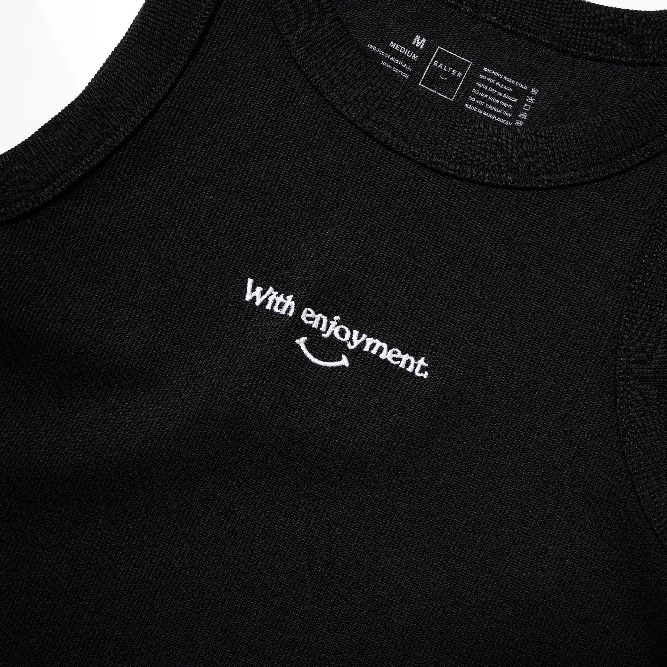 Women's With Enjoyment Tank - Black
