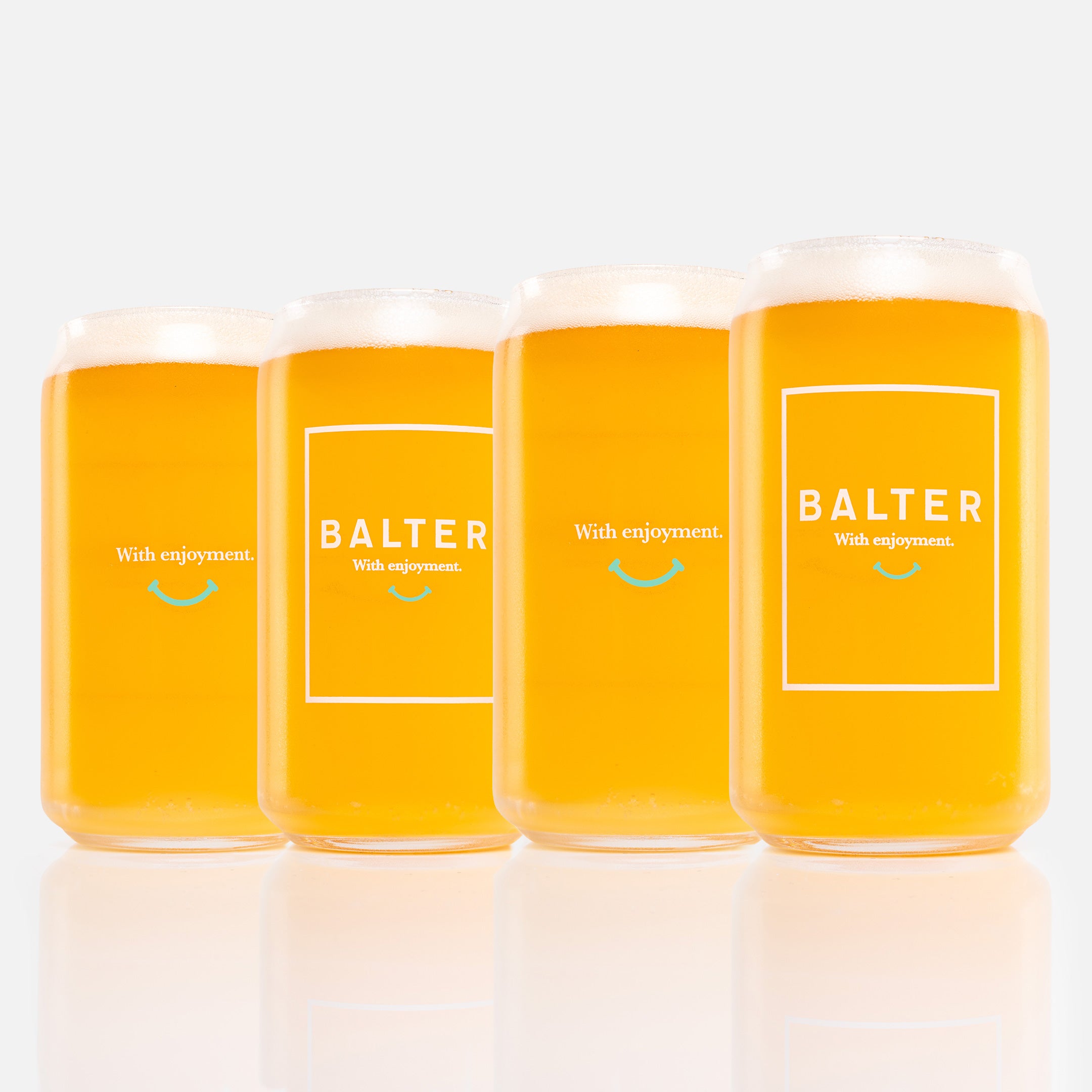 4pack - Balter 16oz / 470ml Tinnie Glass