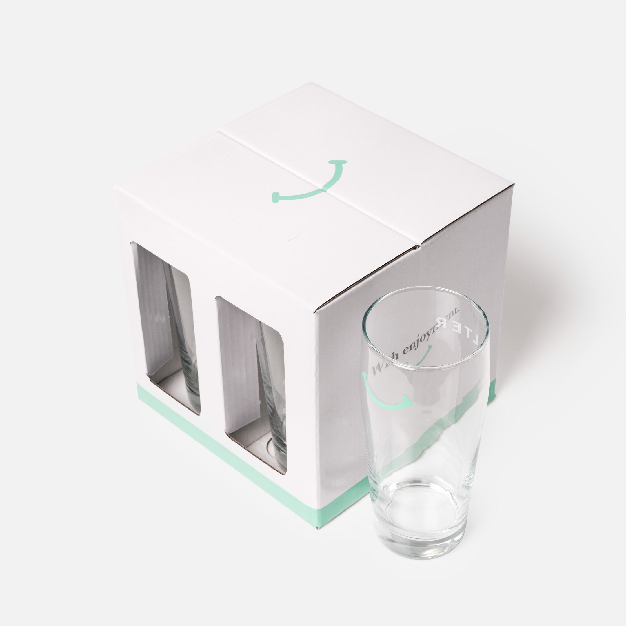 4pack - Big Smile 480ml Willi Becher Glass