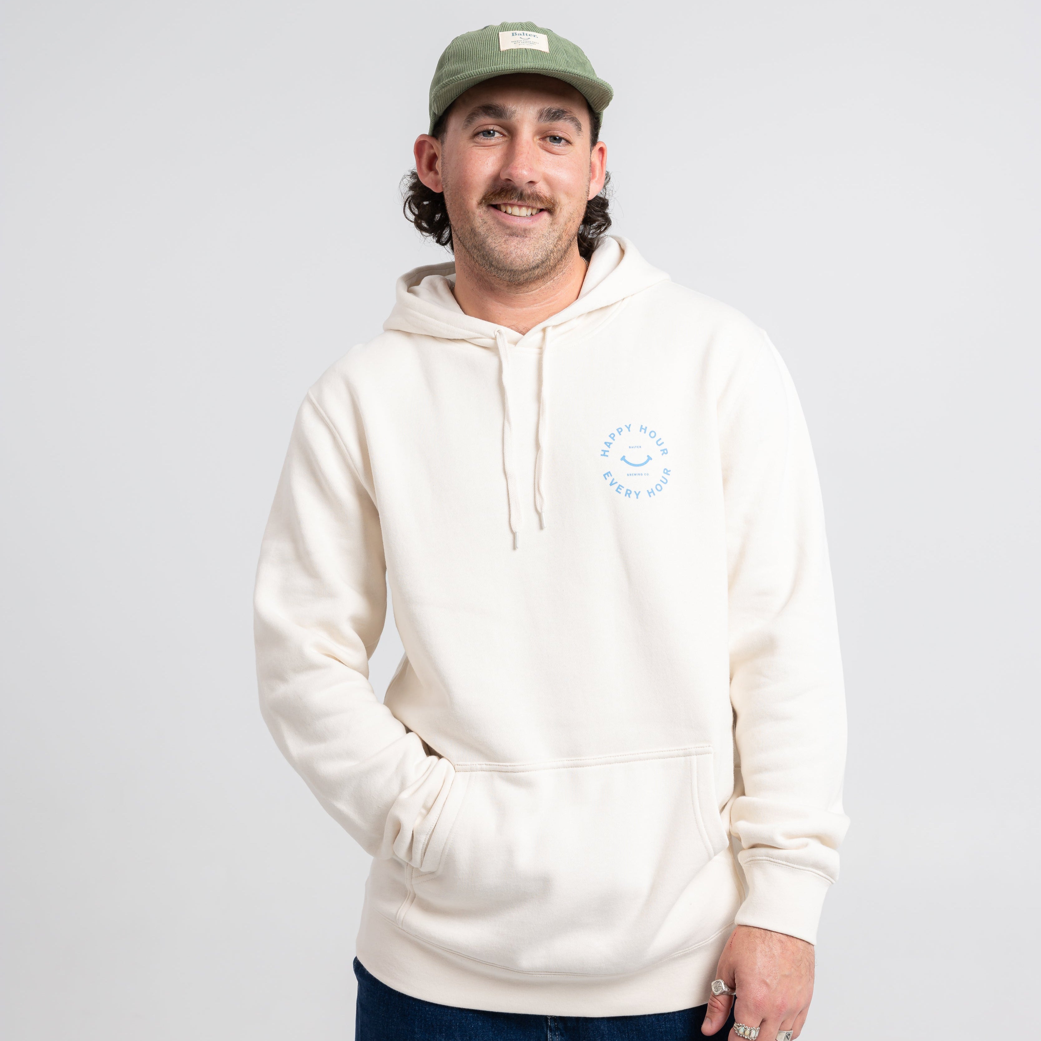 Happy Hour Every Hour Hoodie - Ecru