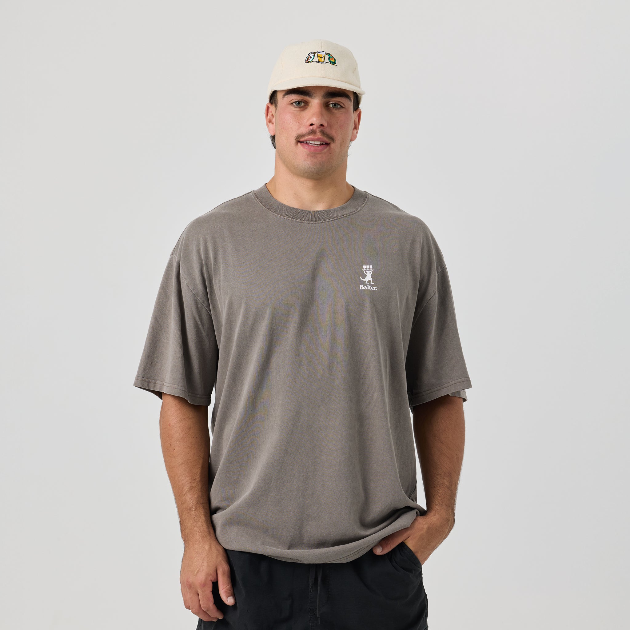 Another Round Heavy Tee - Faded Grey