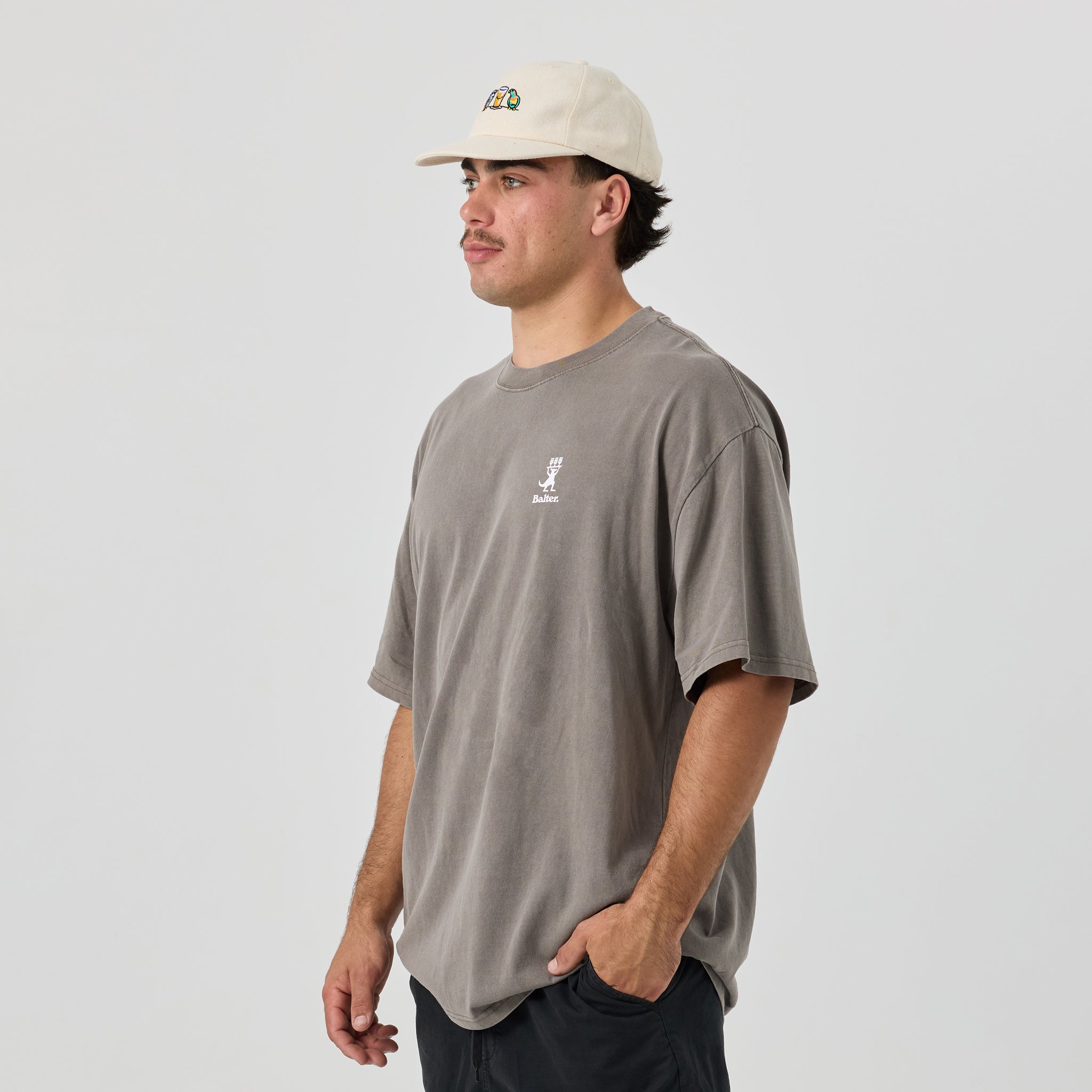 Another Round Heavy Tee - Faded Grey