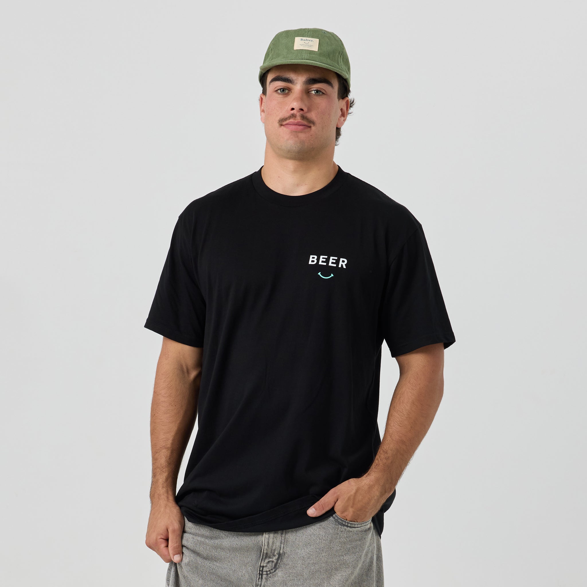 Beer Smiley Classic Tee - Black