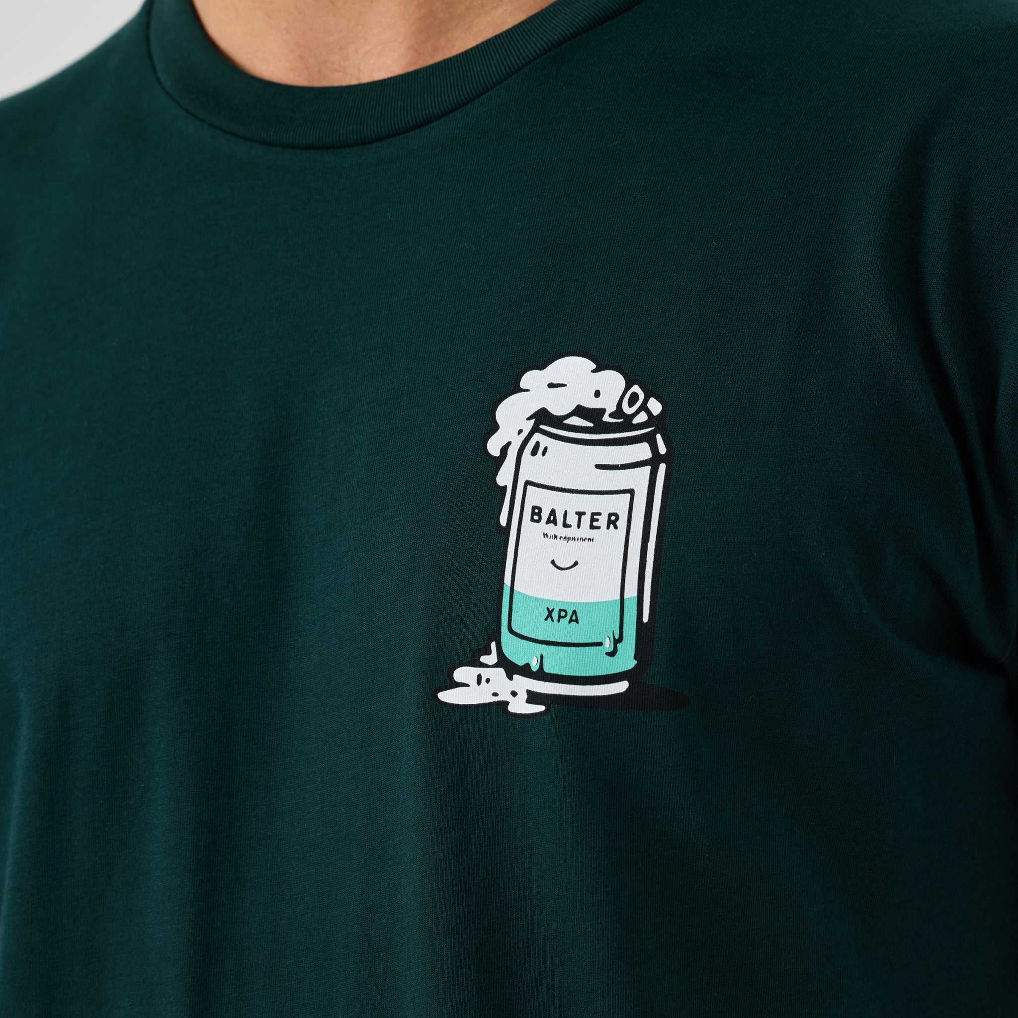 Deconstructed Can Tee - Pine Green