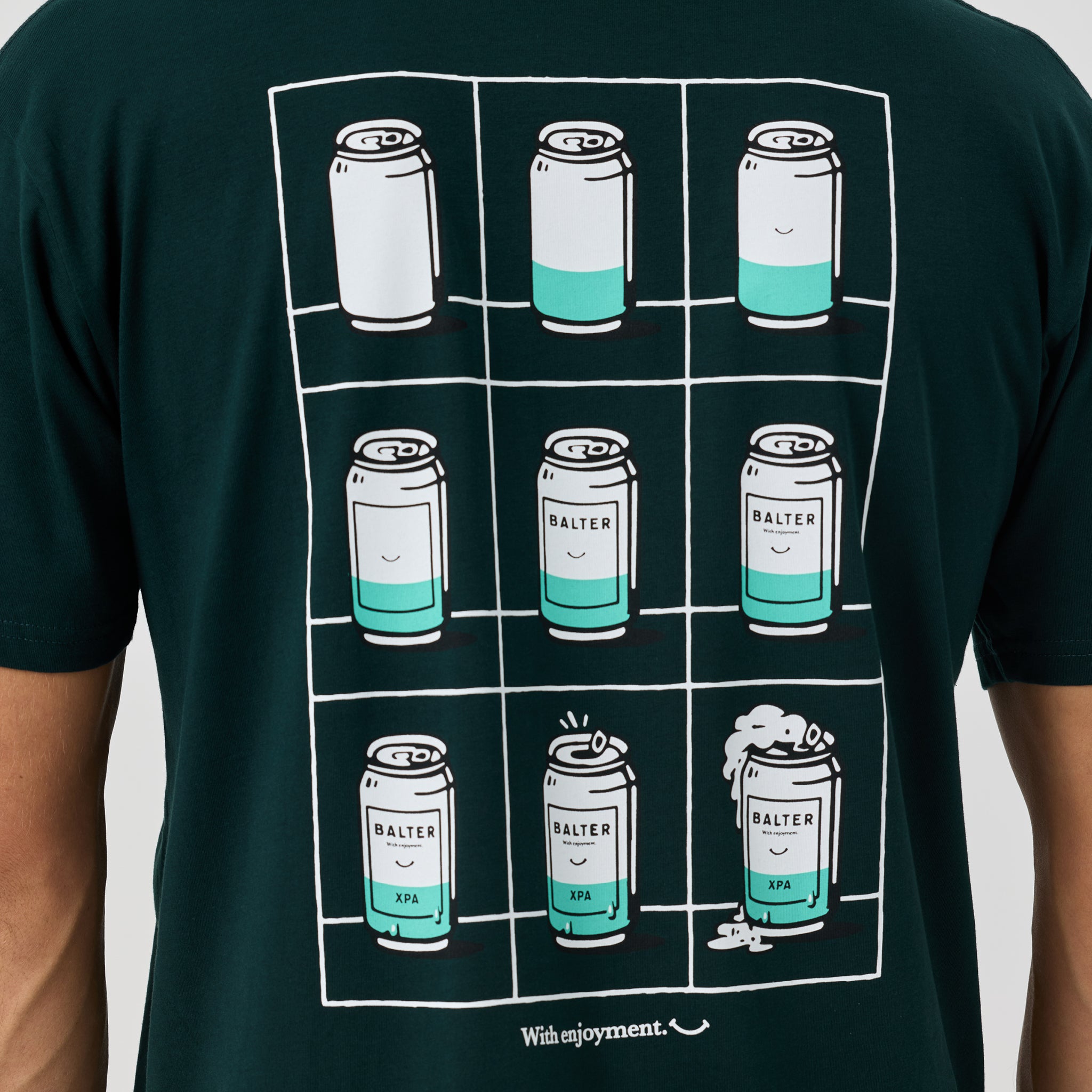 Deconstructed Can Tee - Pine Green