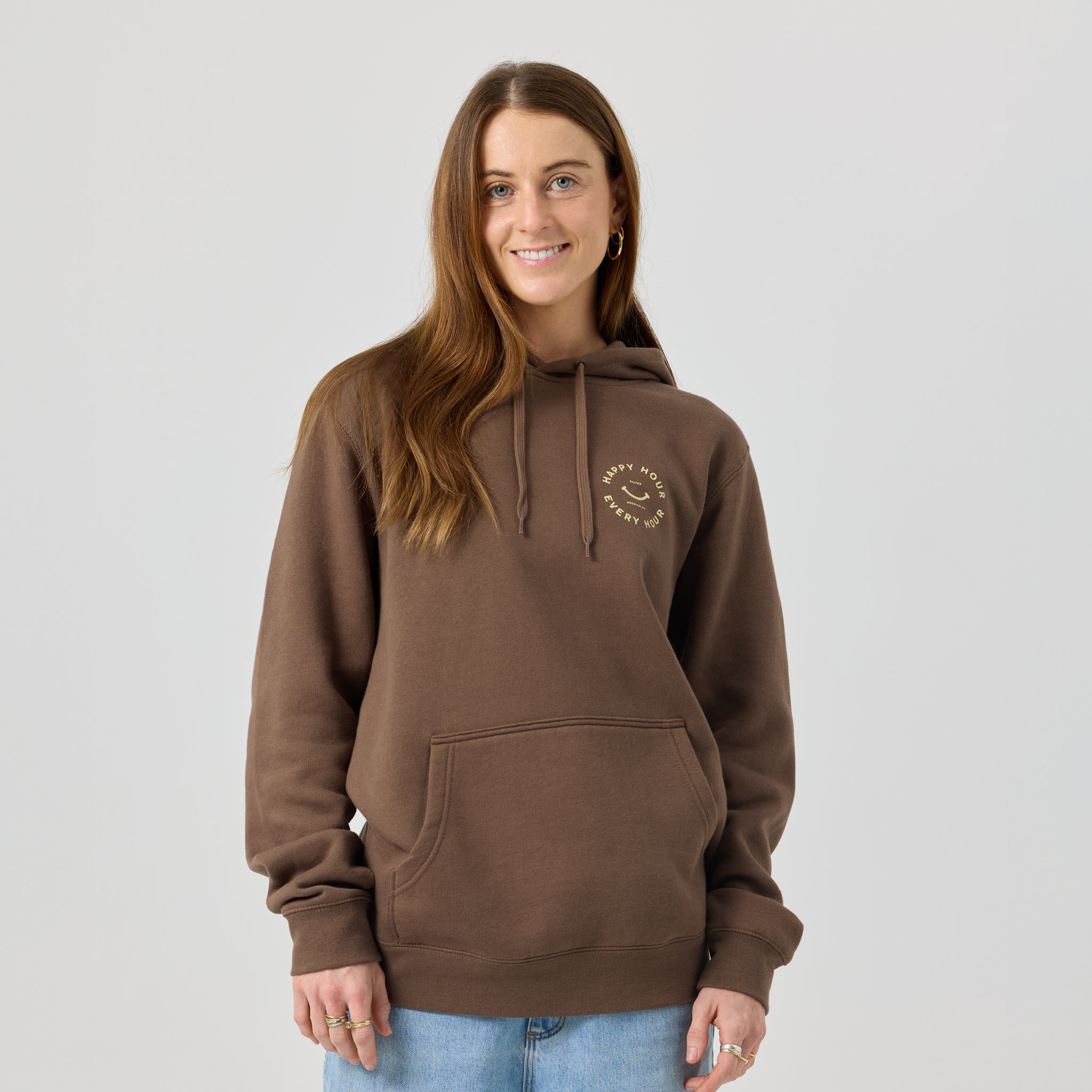 Happy Hour Every Hour Hoodie - Walnut