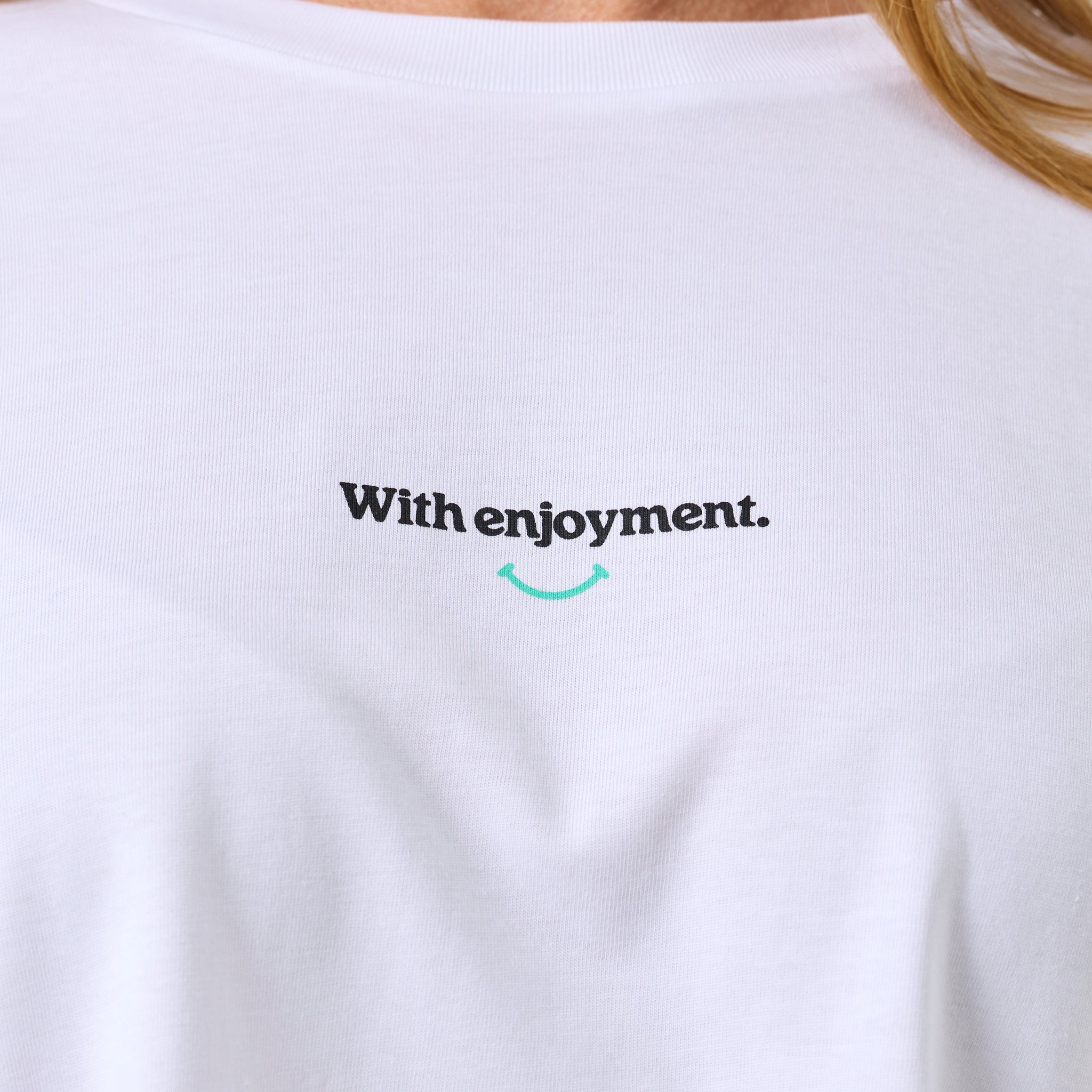 Women's With Enjoyment Long Sleeve - White