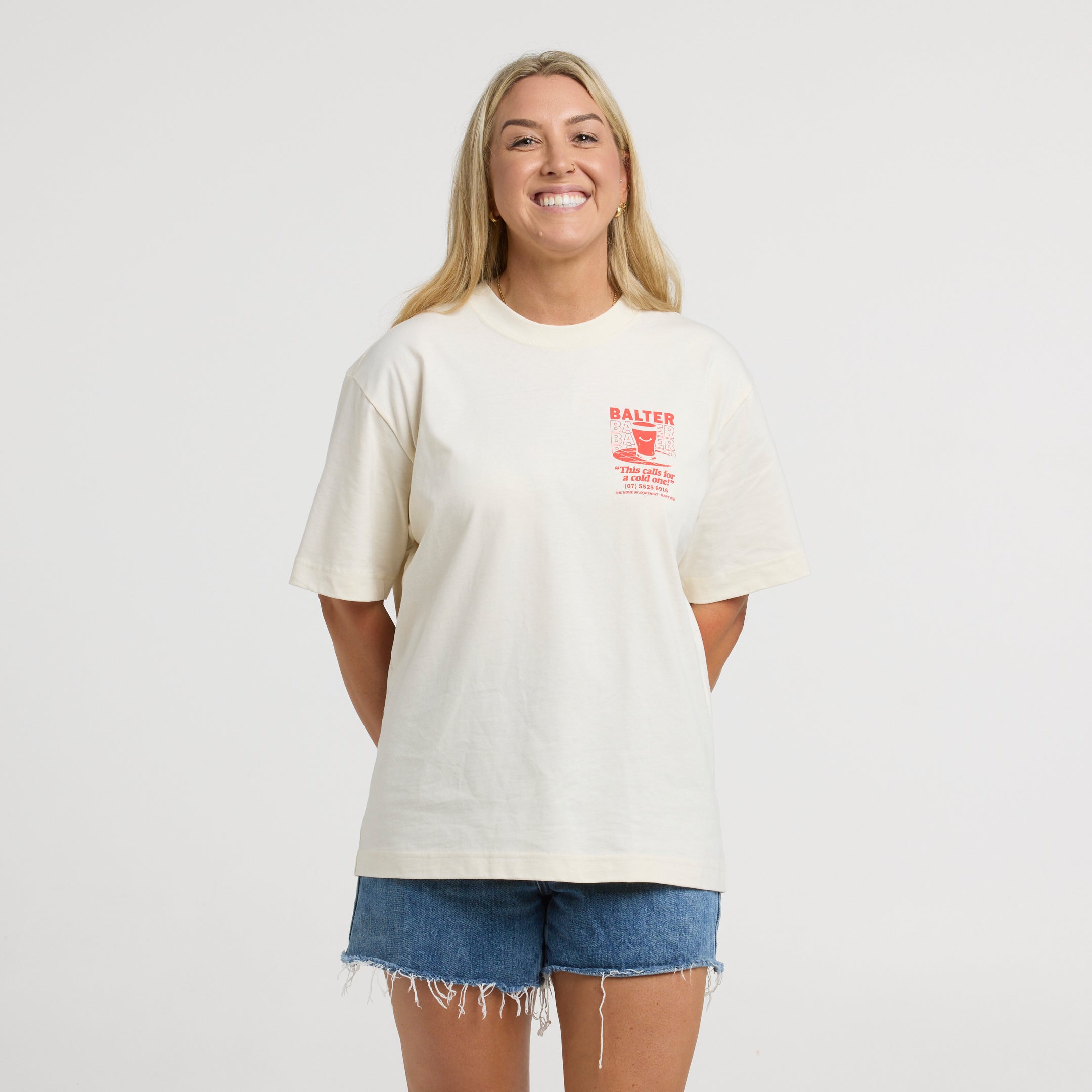 Cold One Box Tee - Ecru