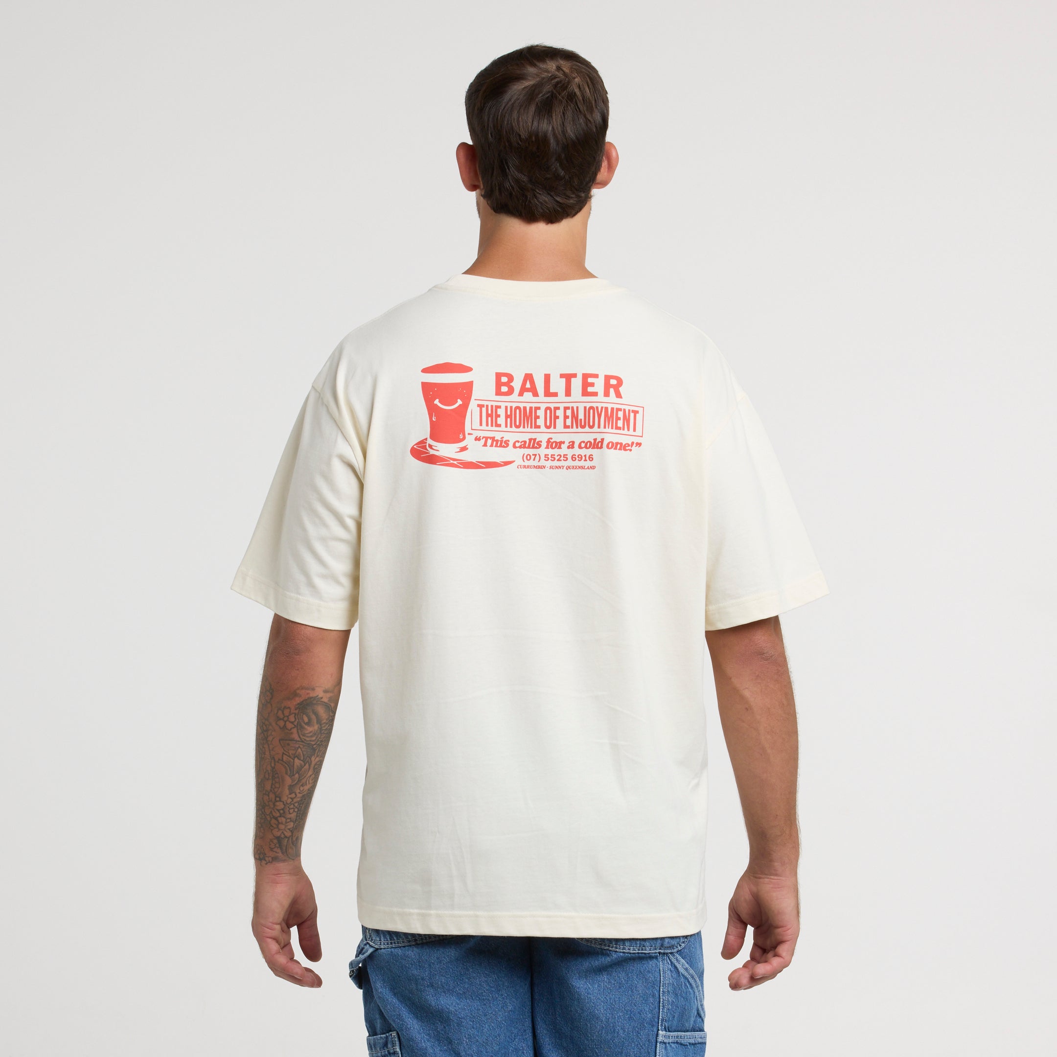 Cold One Box Tee - Ecru