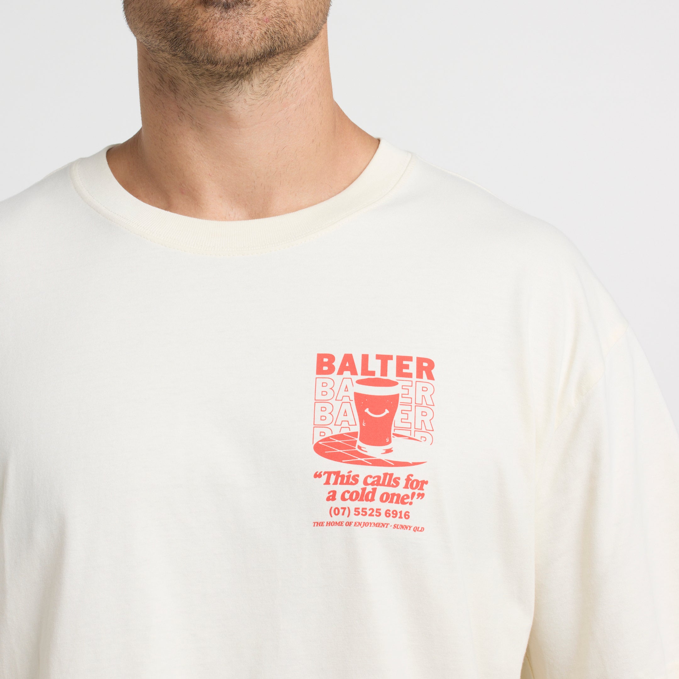 Cold One Box Tee - Ecru