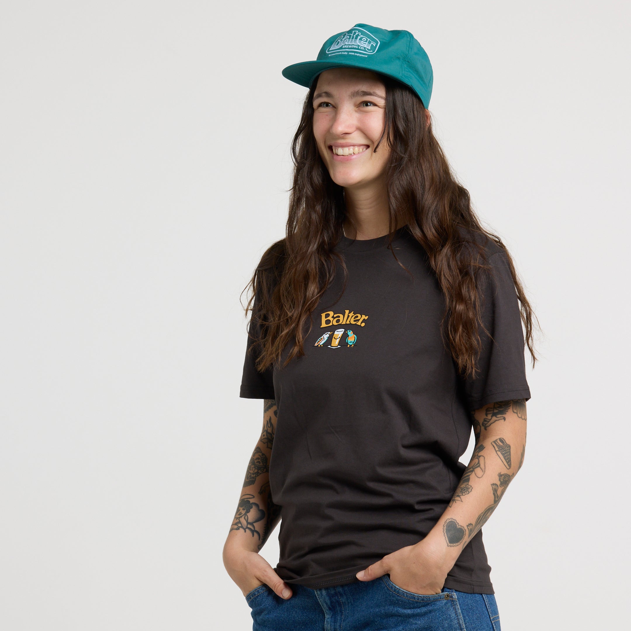 Birds & BEER Tee - Coal