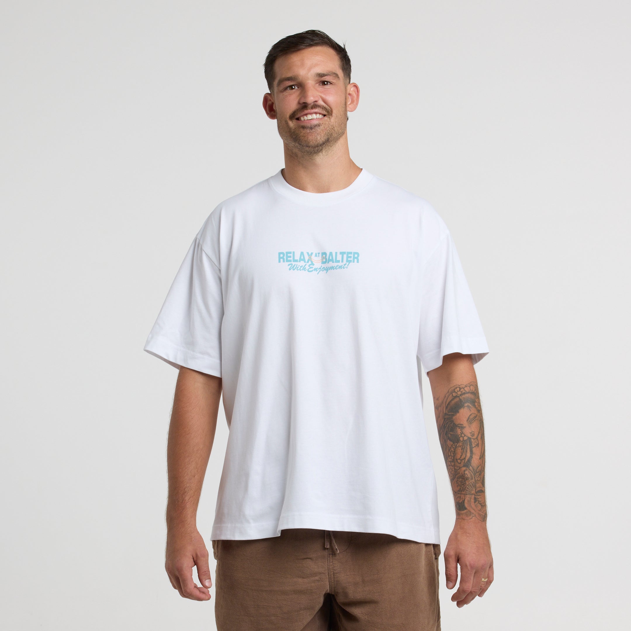 'Lax' Box Tee - White