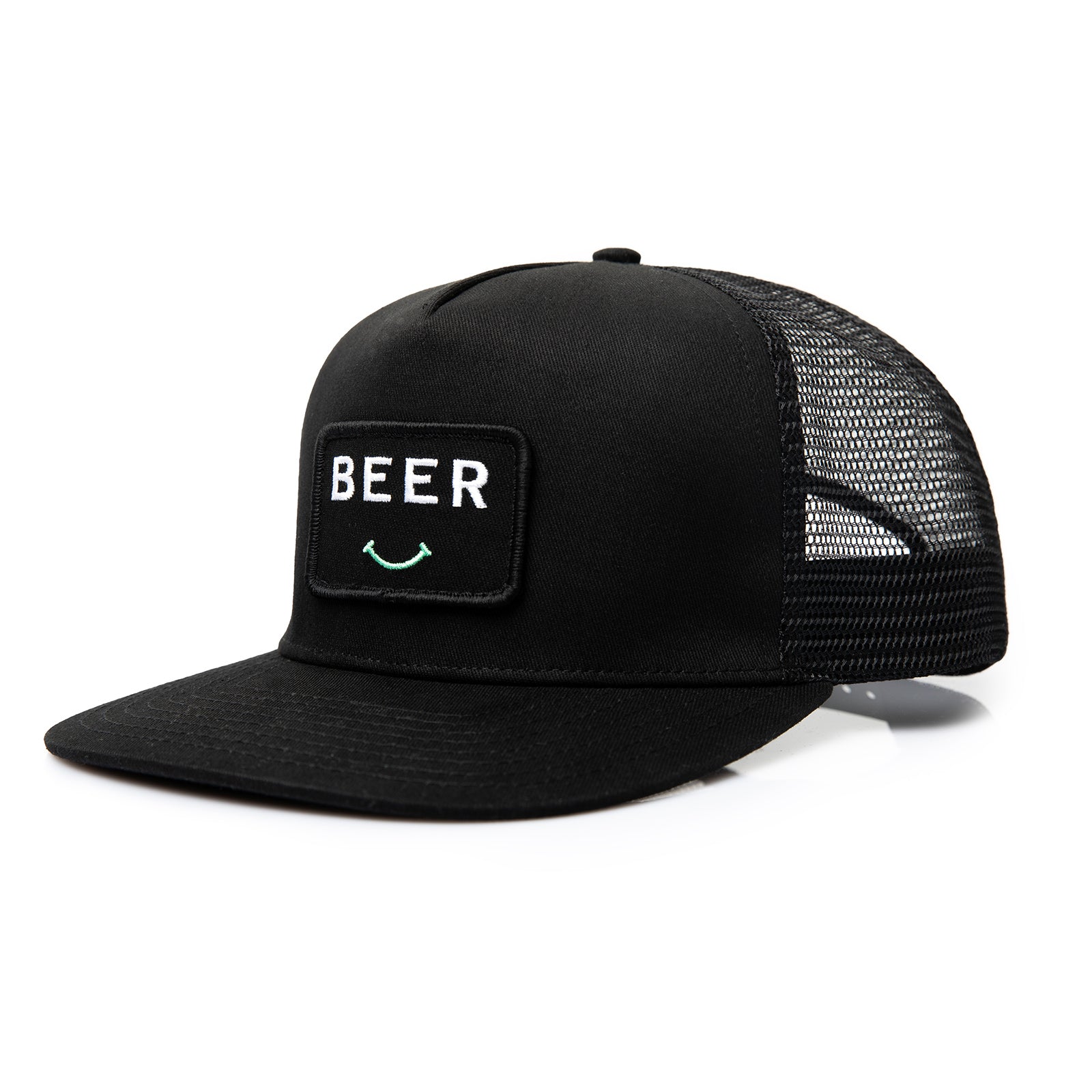 Beer Smiley Trucker - Black