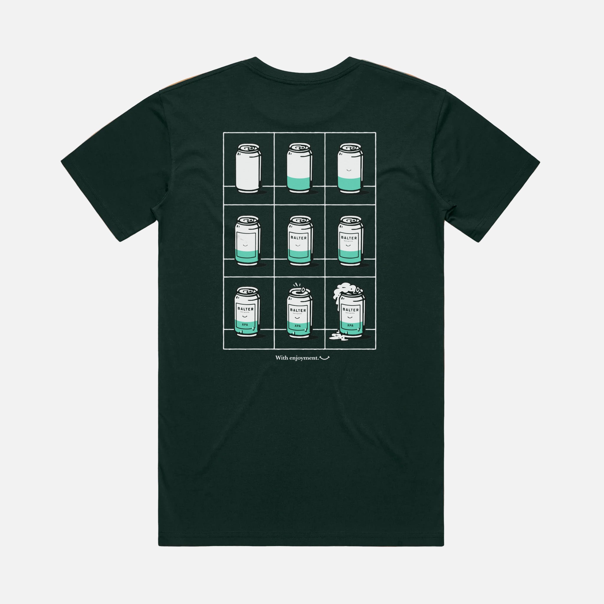 Deconstructed Can Tee - Pine Green