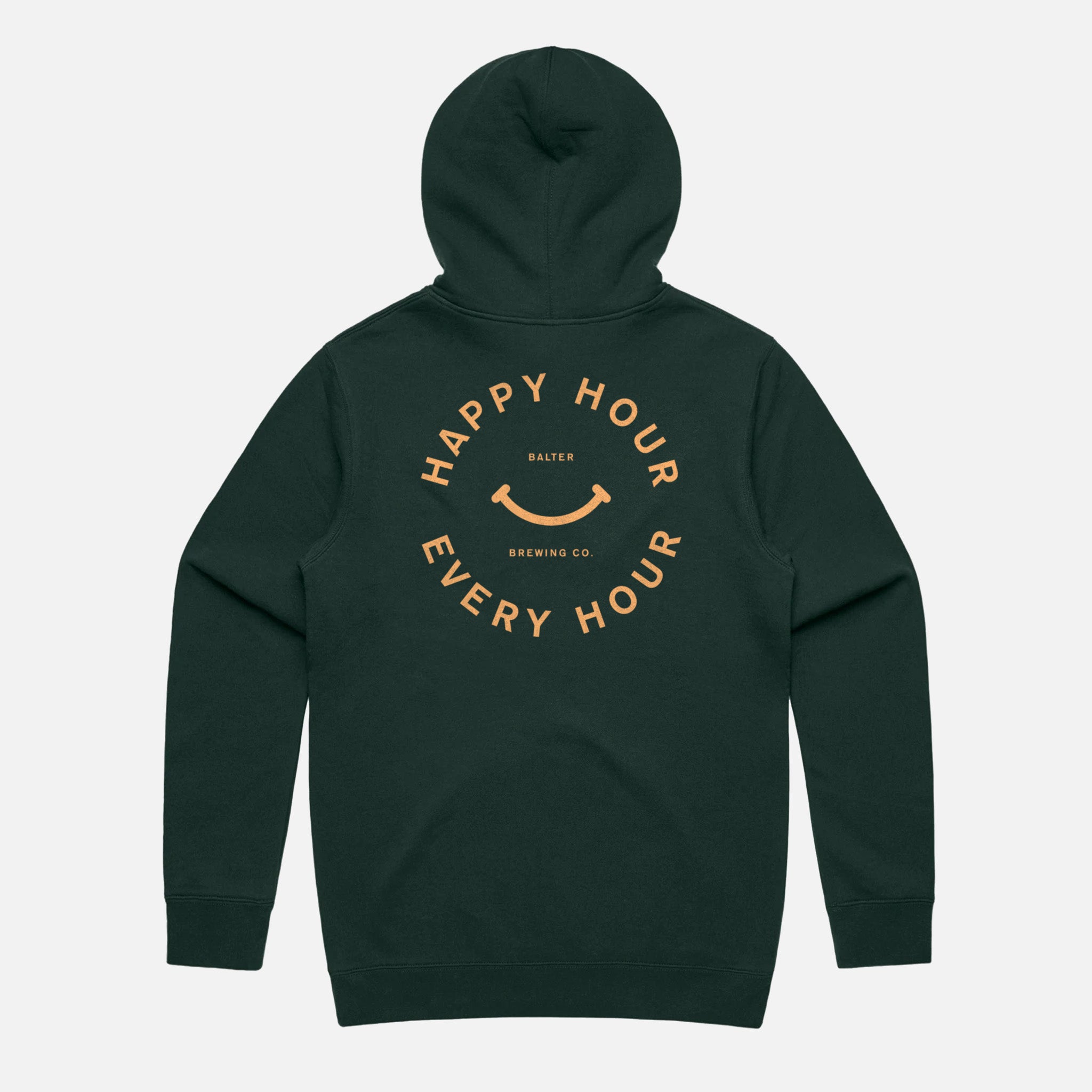 Happy Hour Every Hour Hoodie - Pine Green