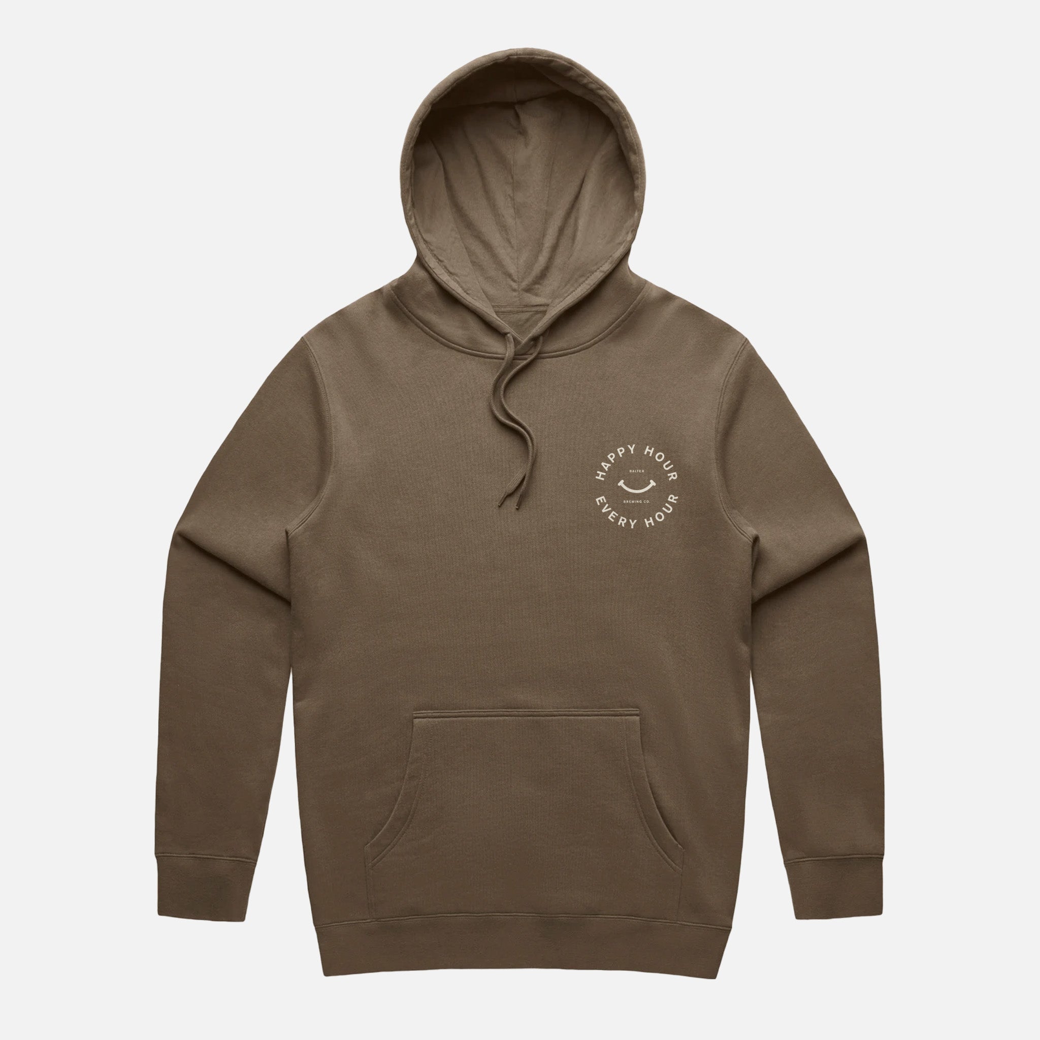 Happy Hour Every Hour Hoodie - Walnut