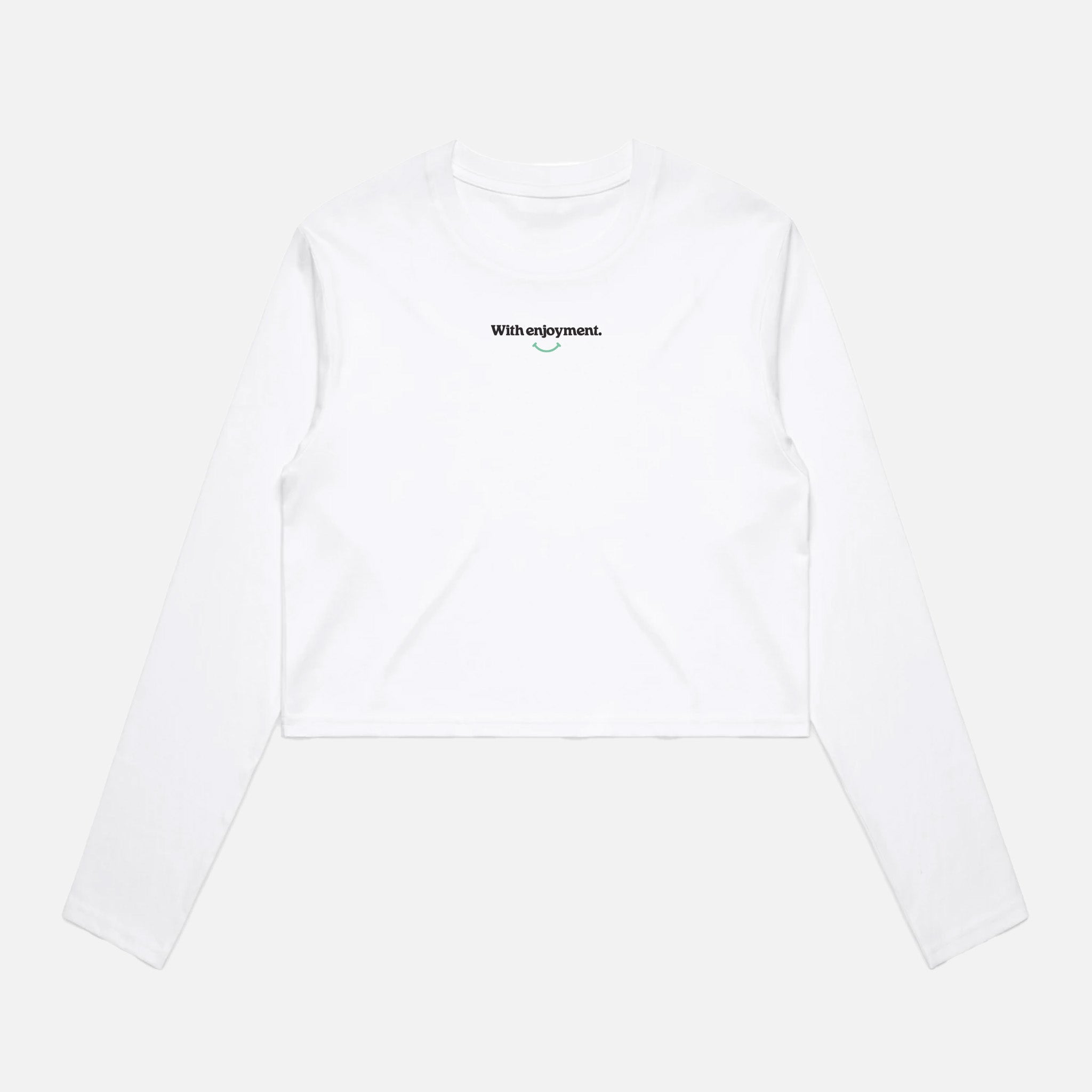 Women's With Enjoyment Long Sleeve - White