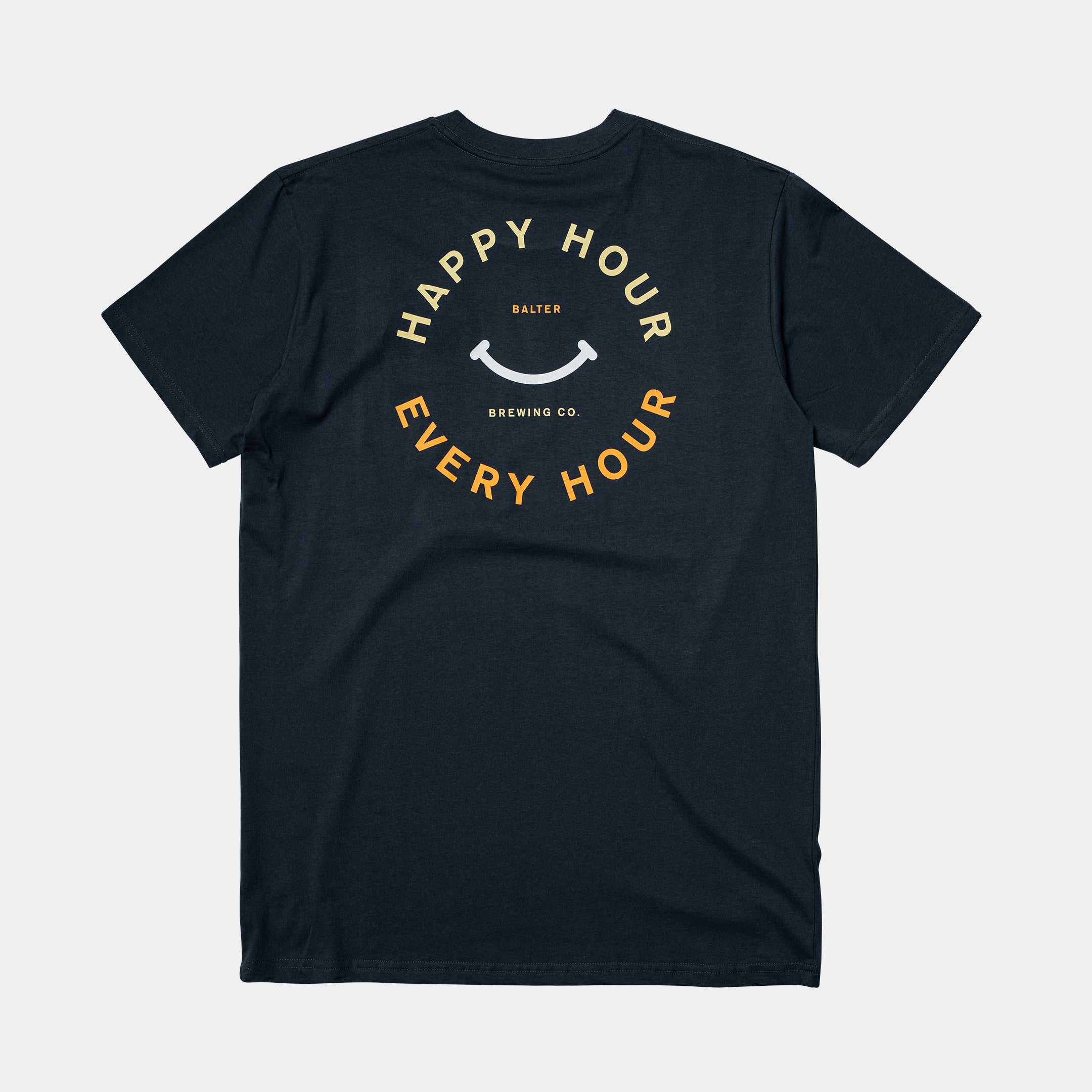 Two-Tone Happy Hour Tee - Yellow / Orange on Petrol