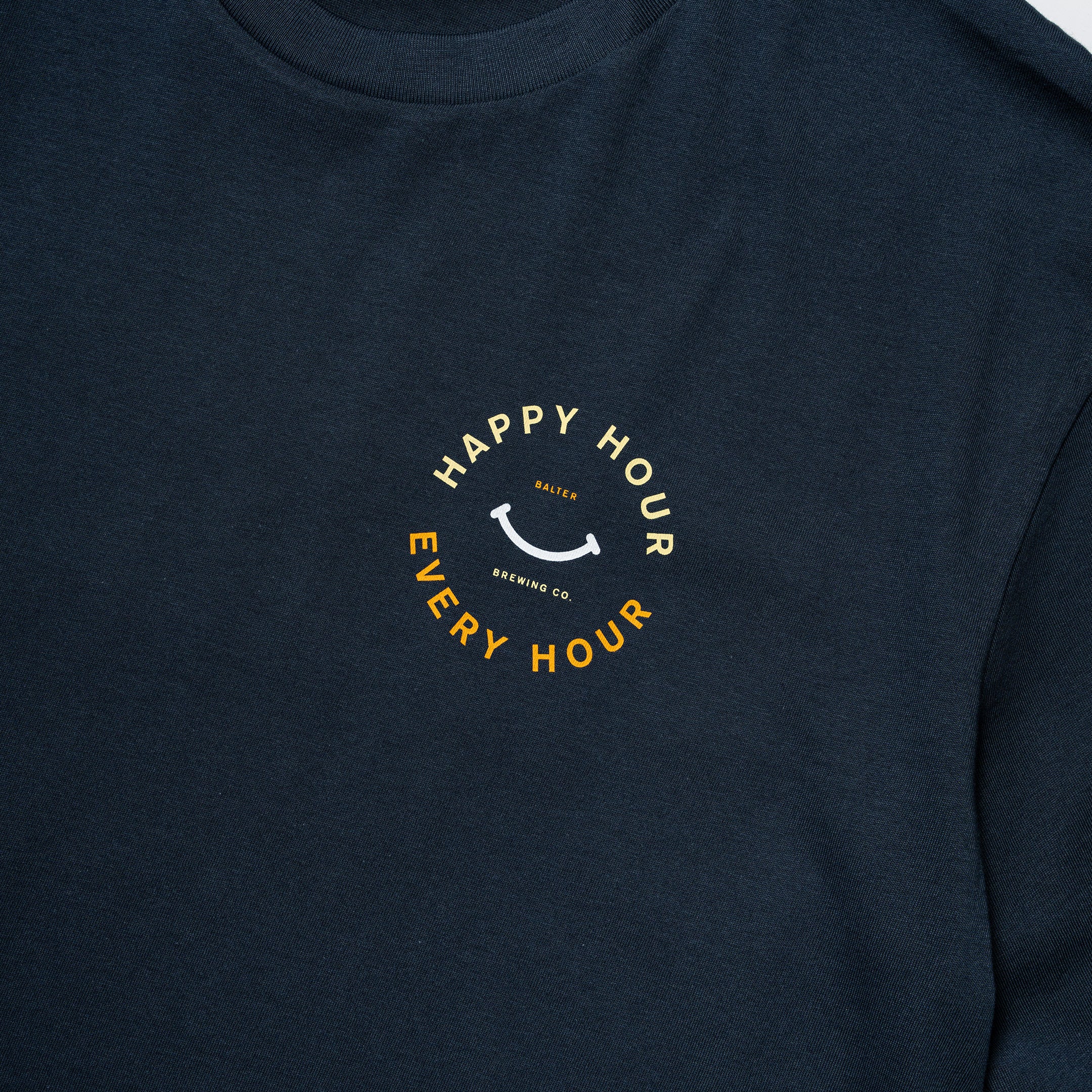 Two-Tone Happy Hour Tee - Yellow / Orange on Petrol