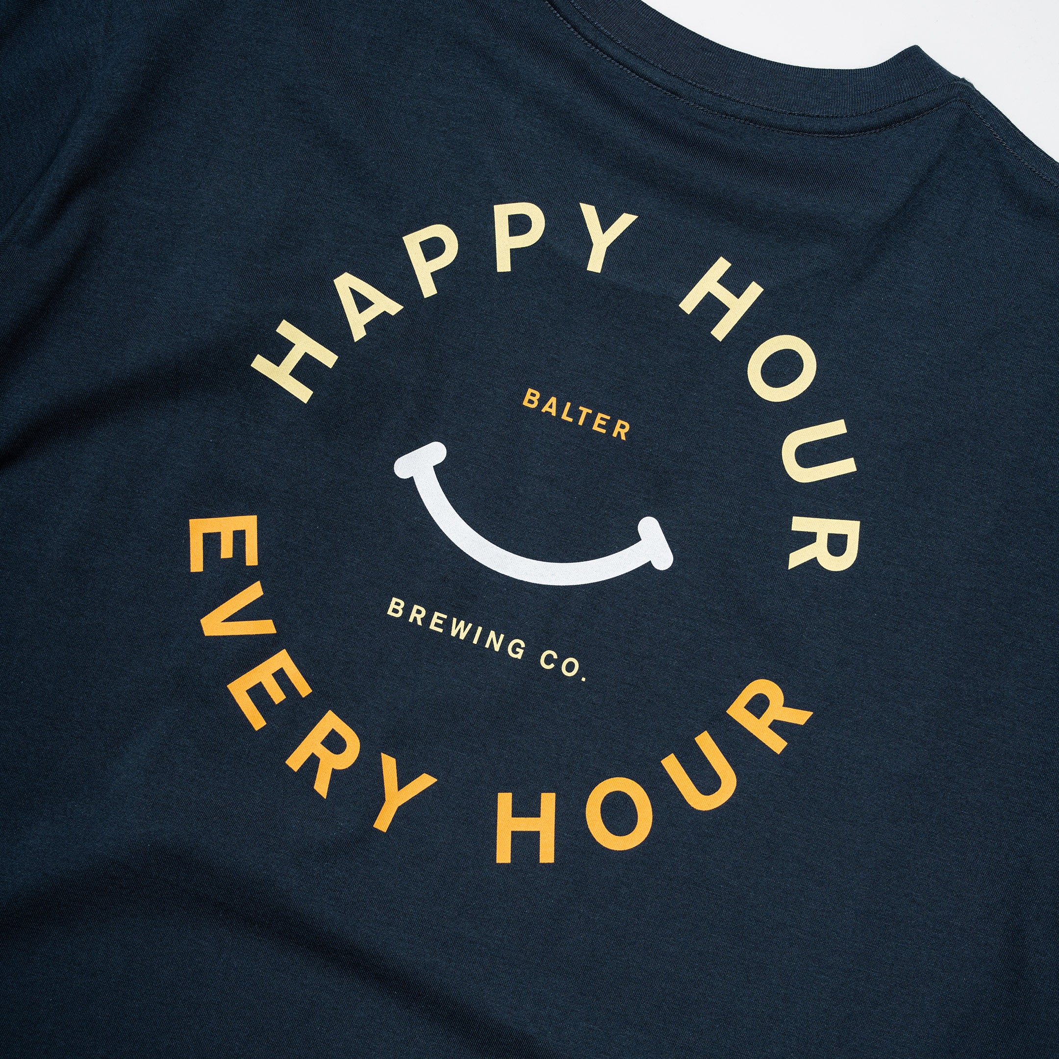 Two-Tone Happy Hour Tee - Yellow / Orange on Petrol