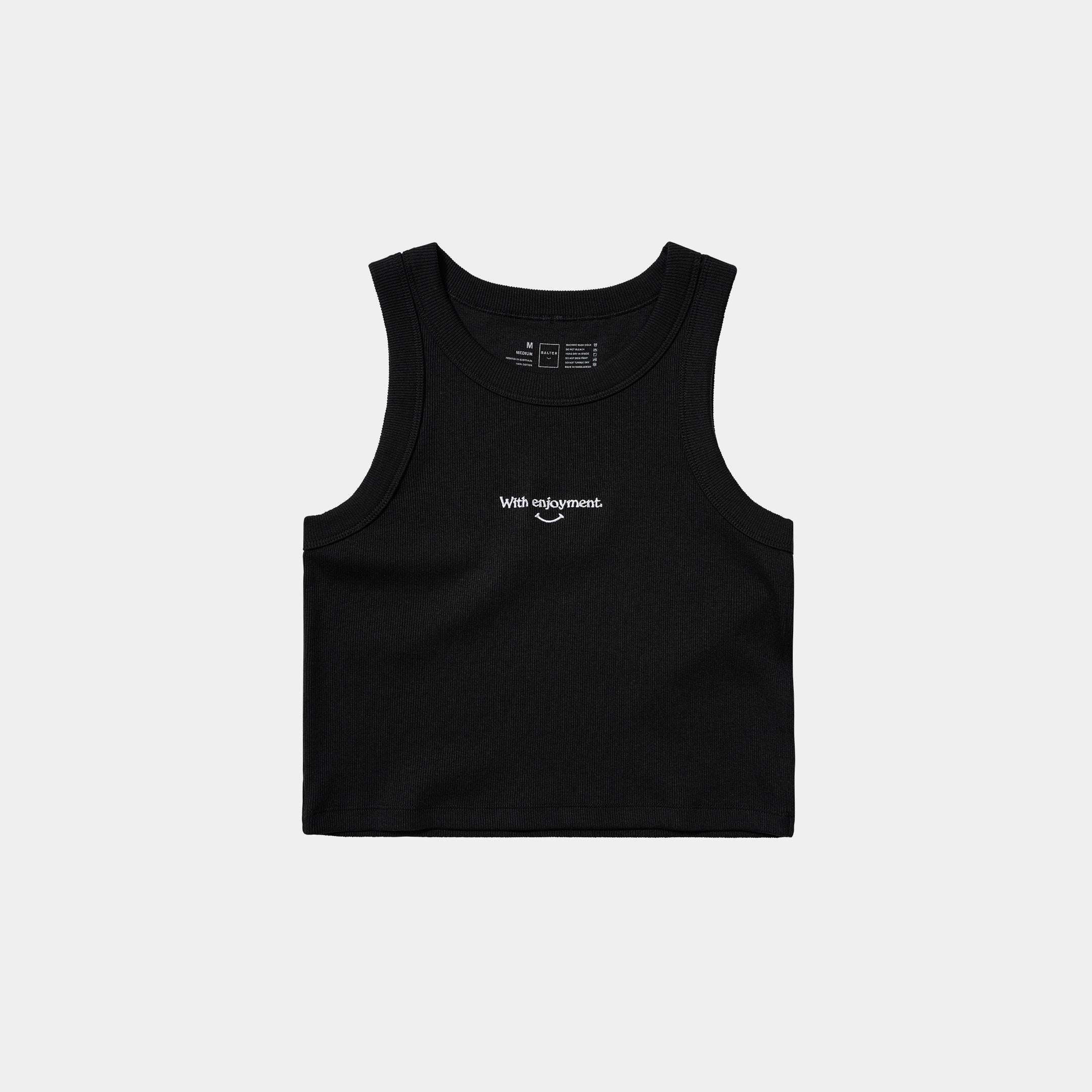 Women's With Enjoyment Tank - Black