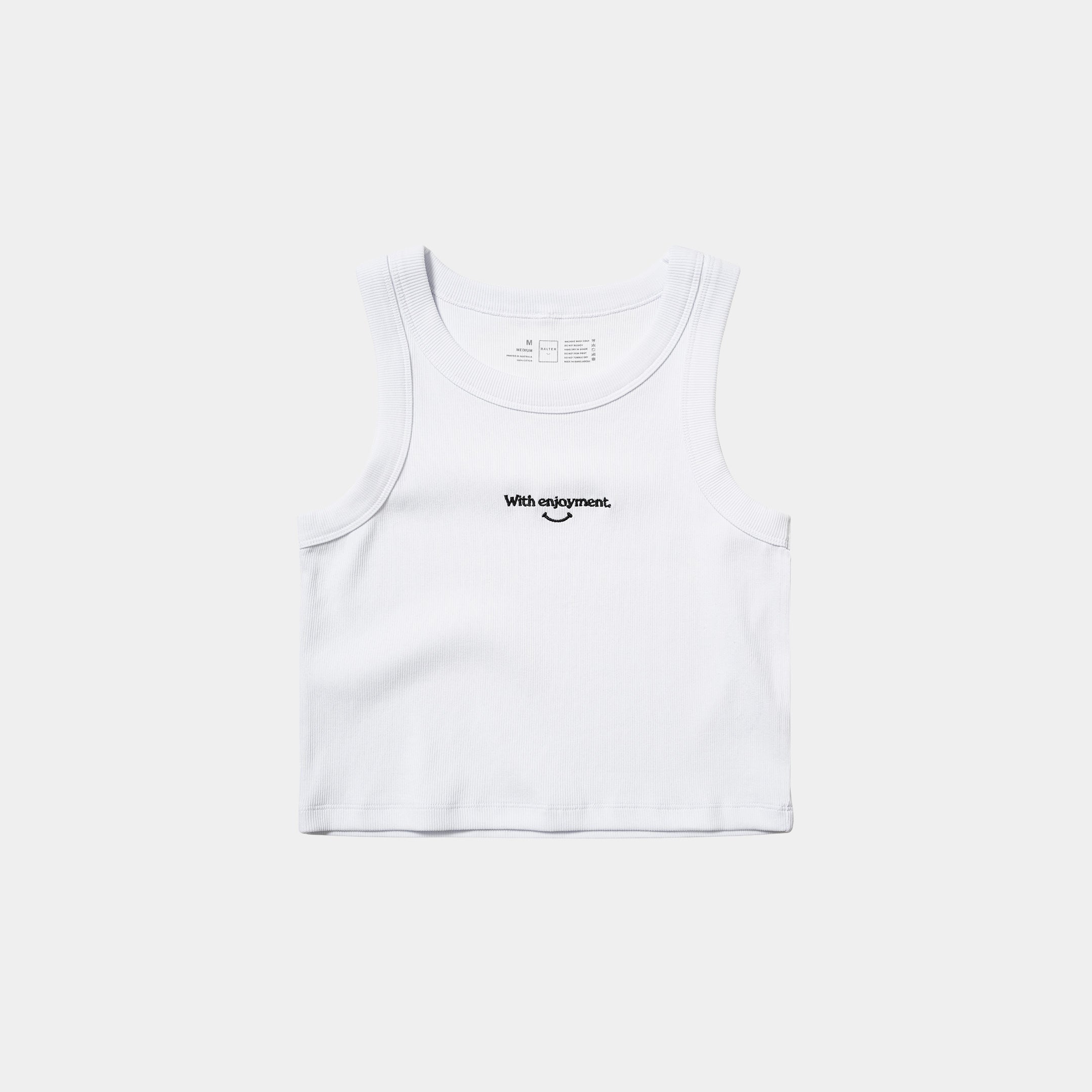 Women's With Enjoyment Tank - White