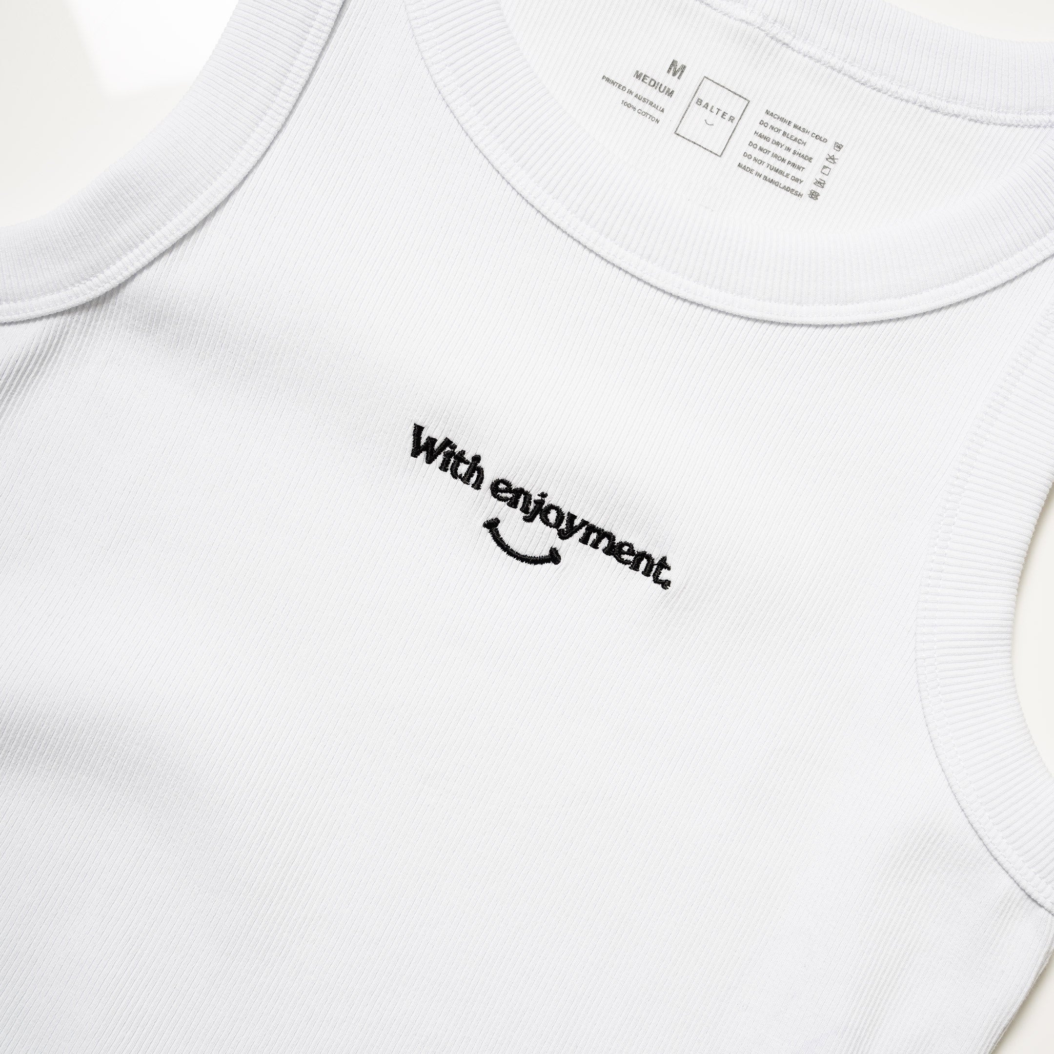 Women's With Enjoyment Tank - White