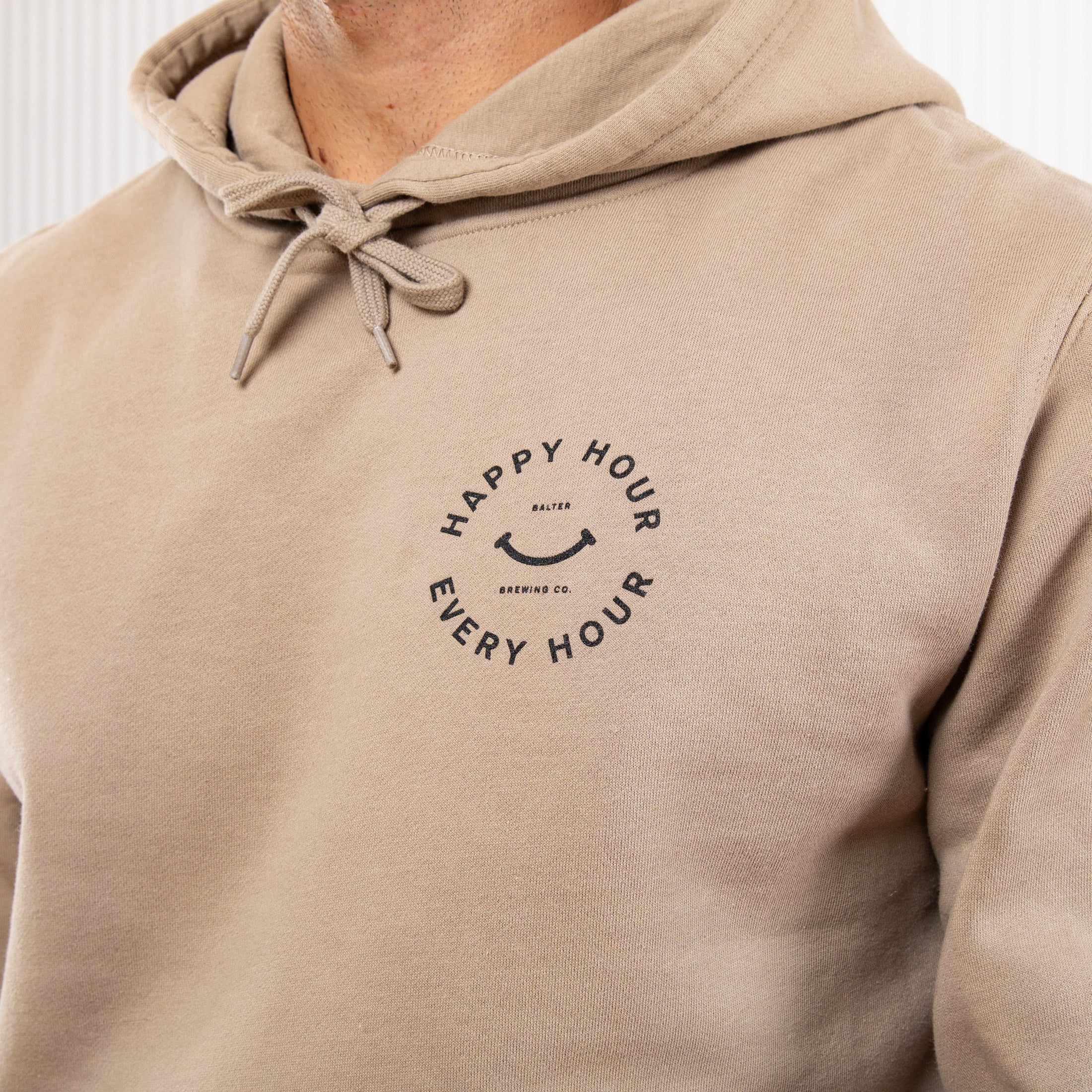 Happy Hour Every Hour Hoodie - Sand