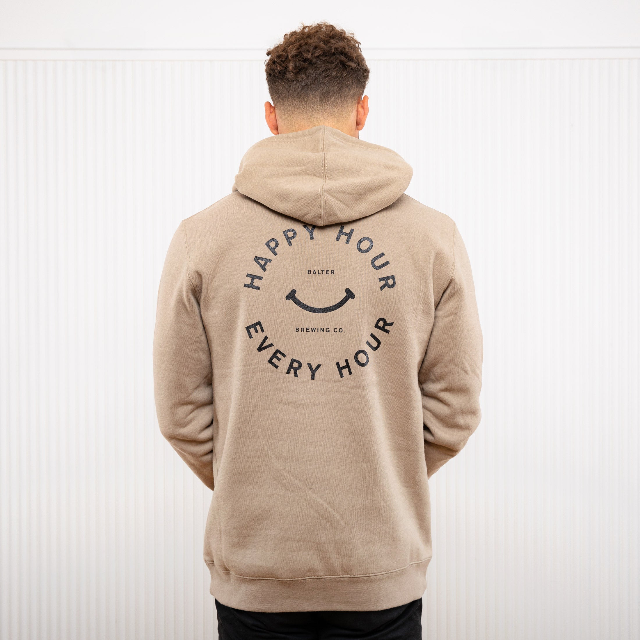 Happy Hour Every Hour Hoodie - Sand