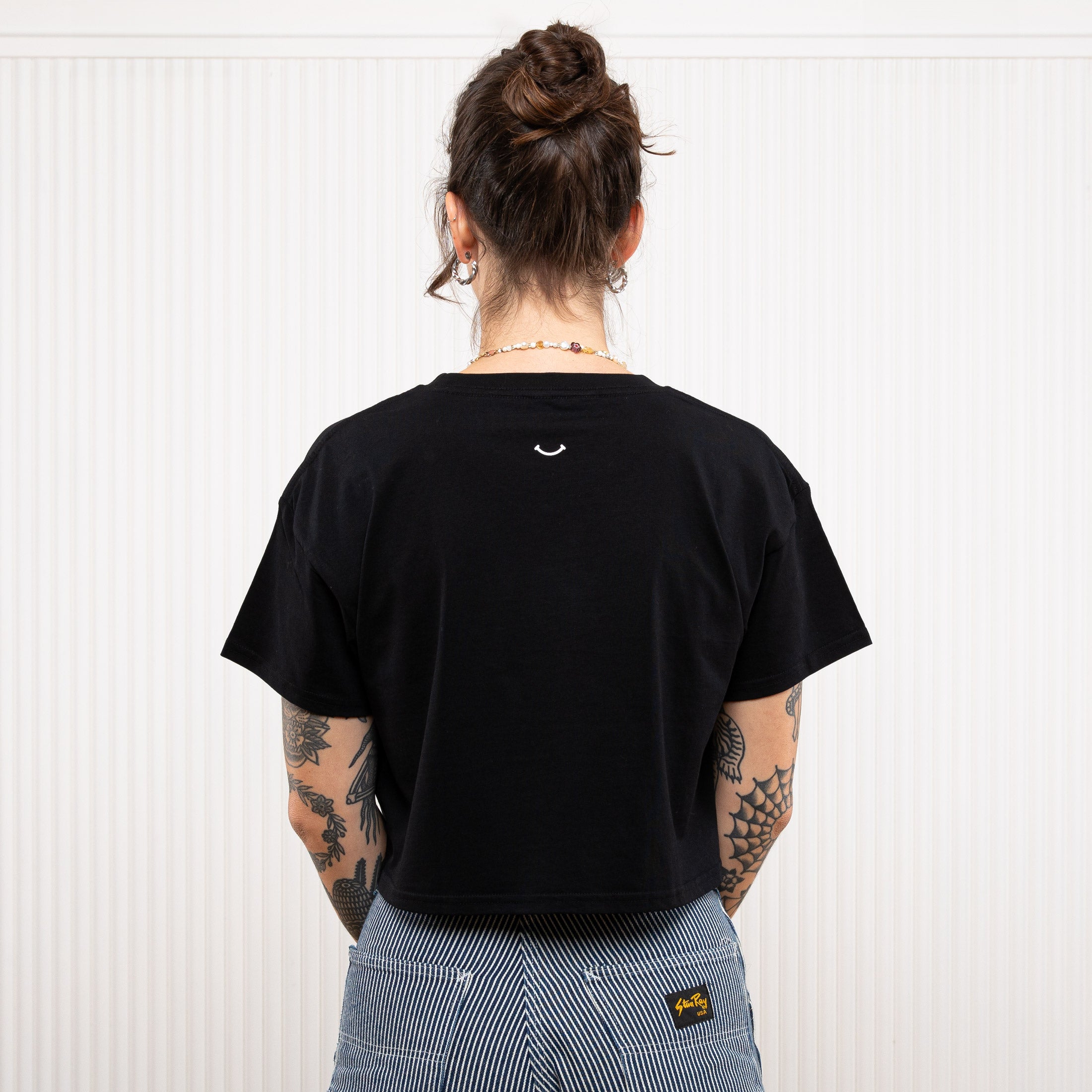 Womens Logo Crop Tee - Black