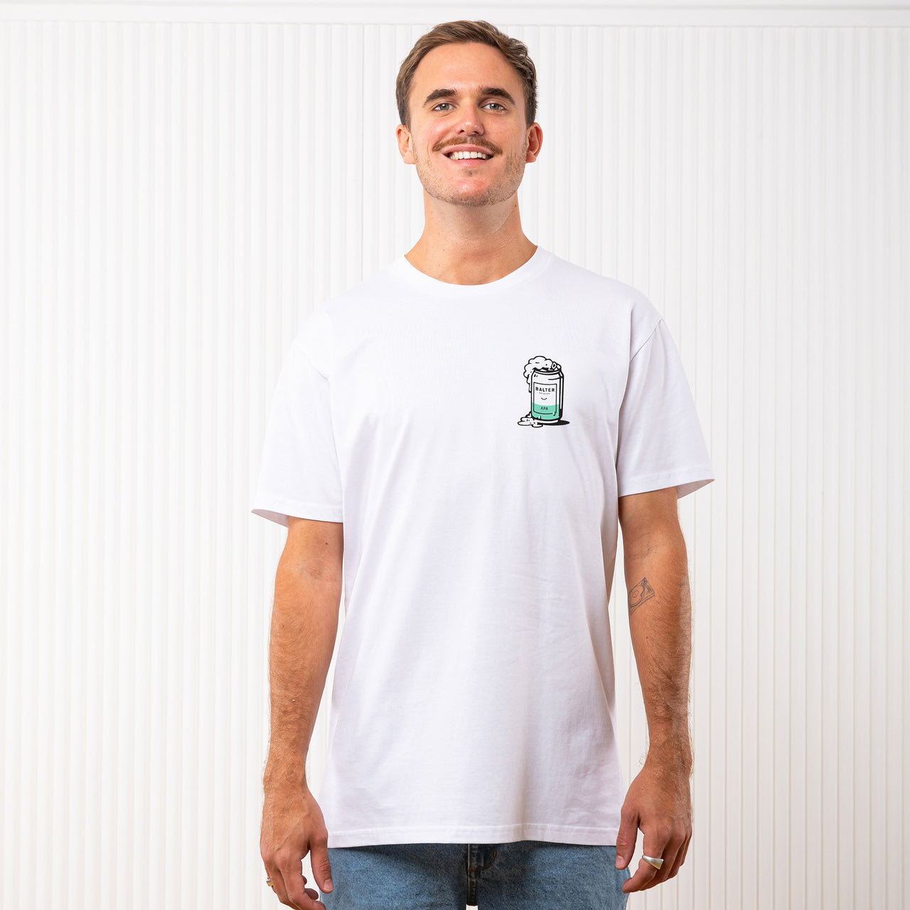 Deconstructed Can Tee - White