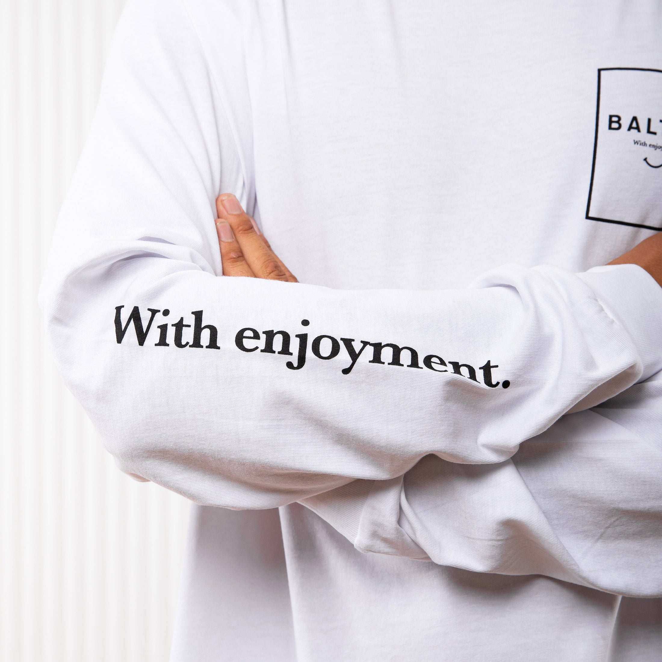 With Enjoyment Longsleeve - White