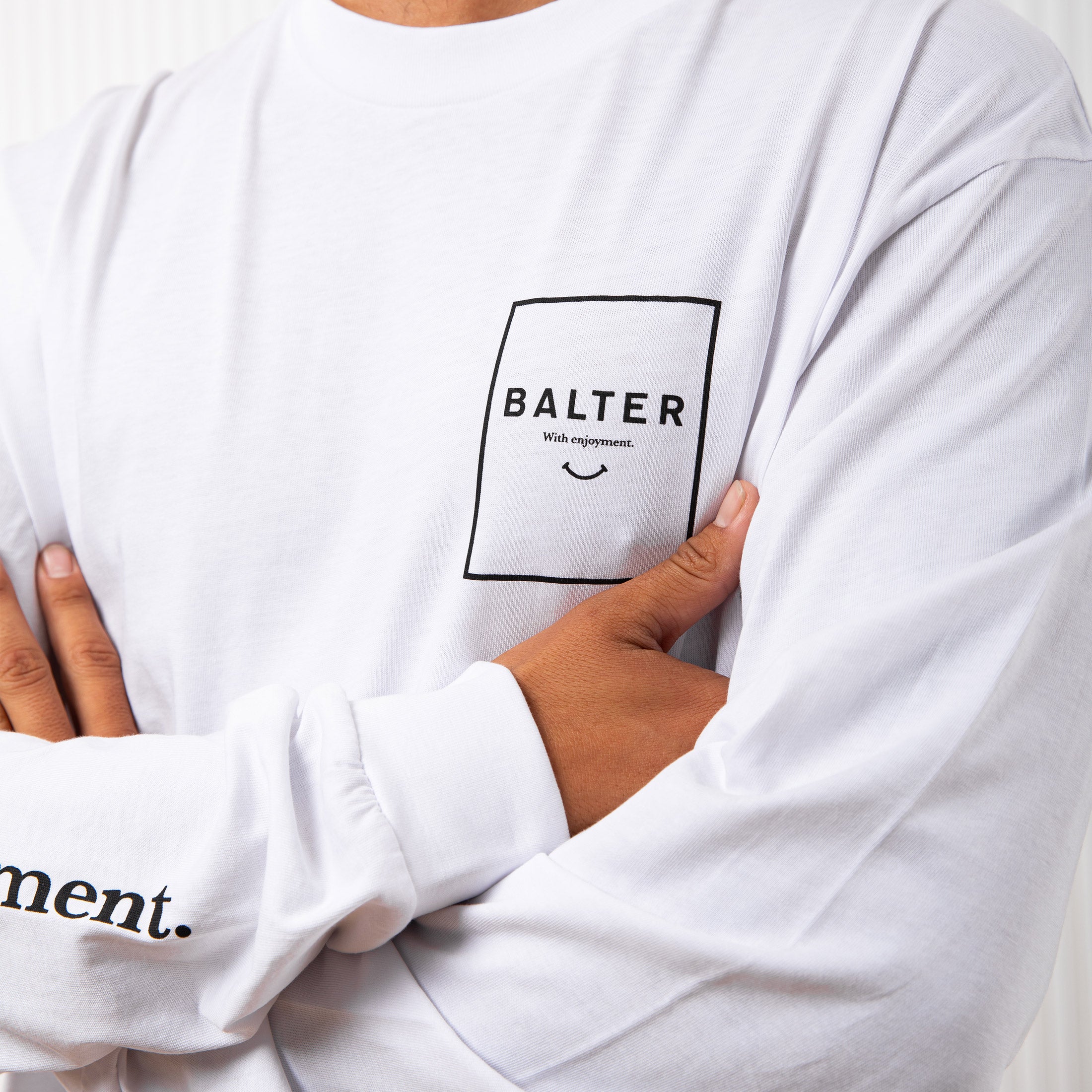 With Enjoyment Longsleeve - White