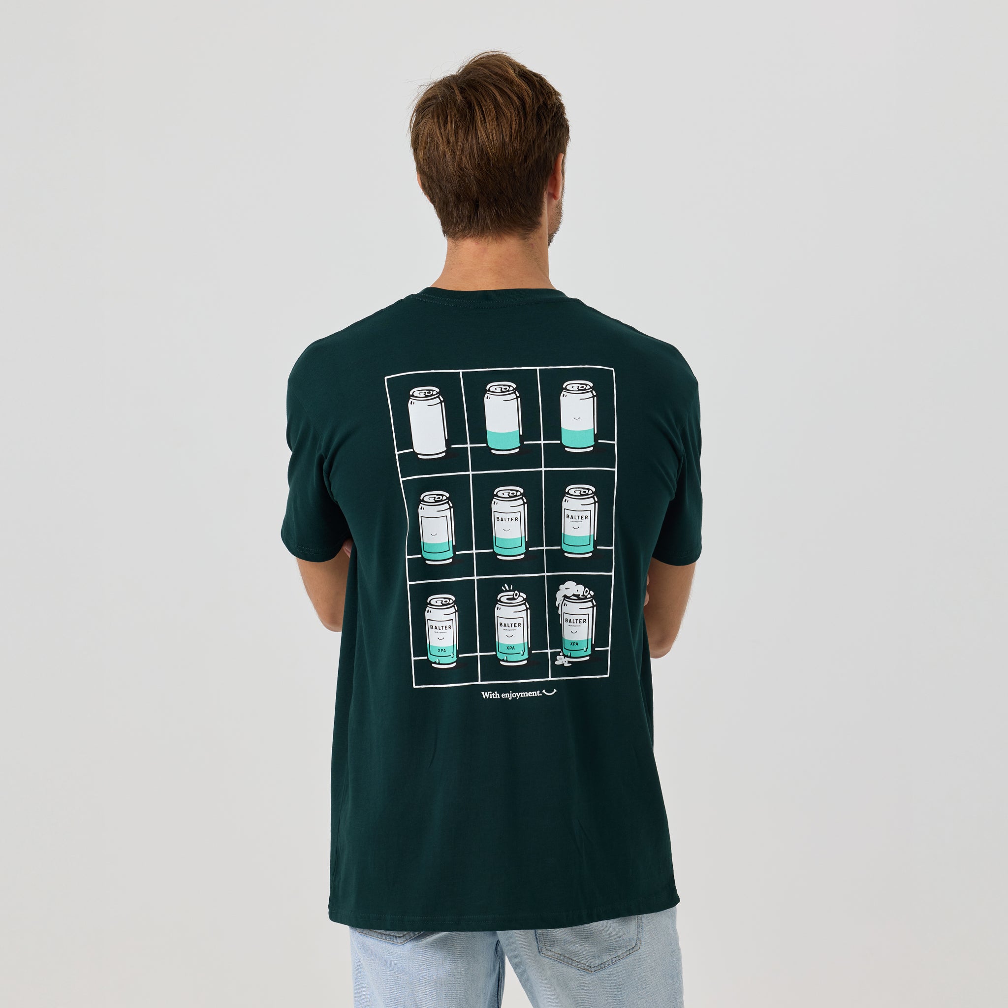 Deconstructed Can Tee - Pine Green