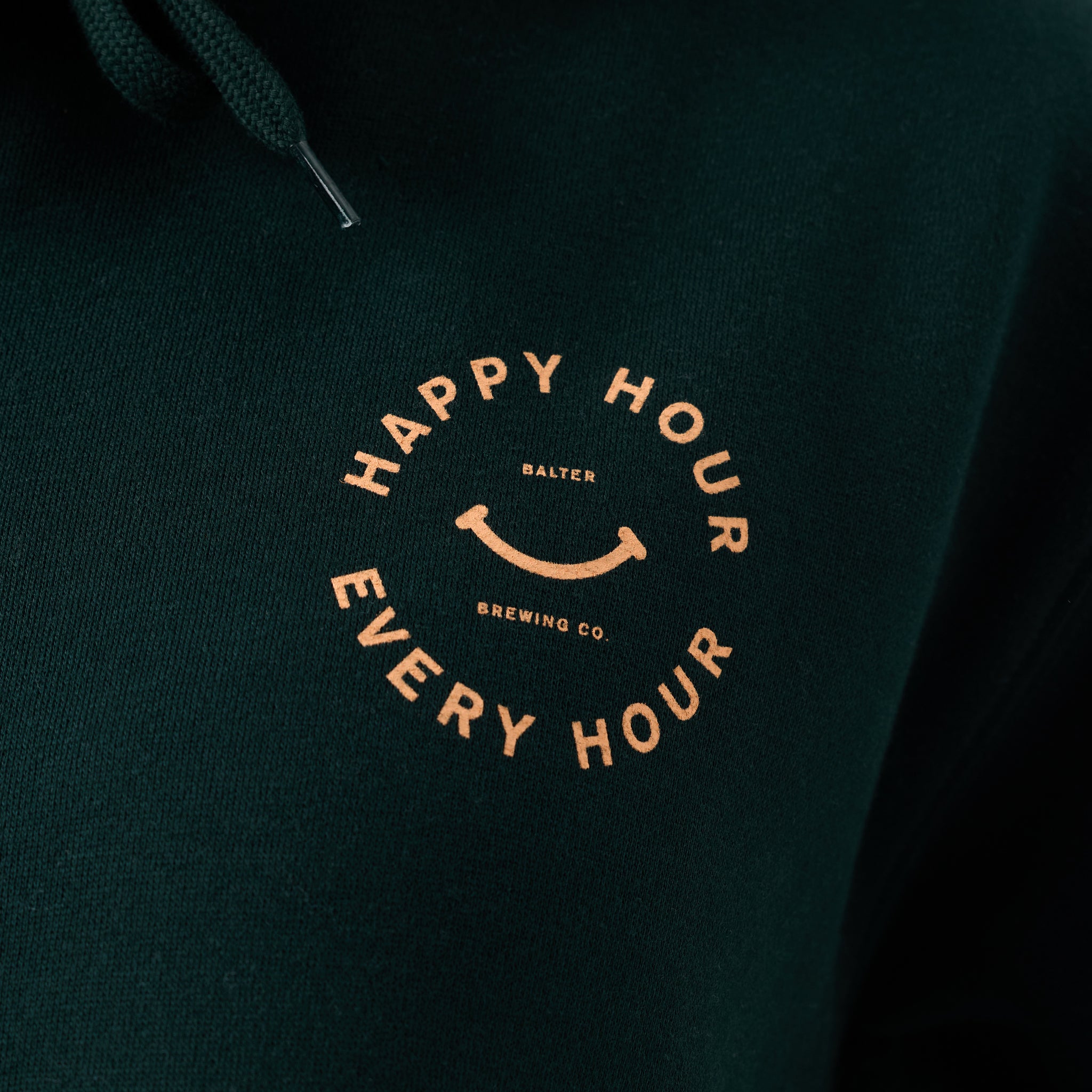 Happy Hour Every Hour Hoodie - Pine Green