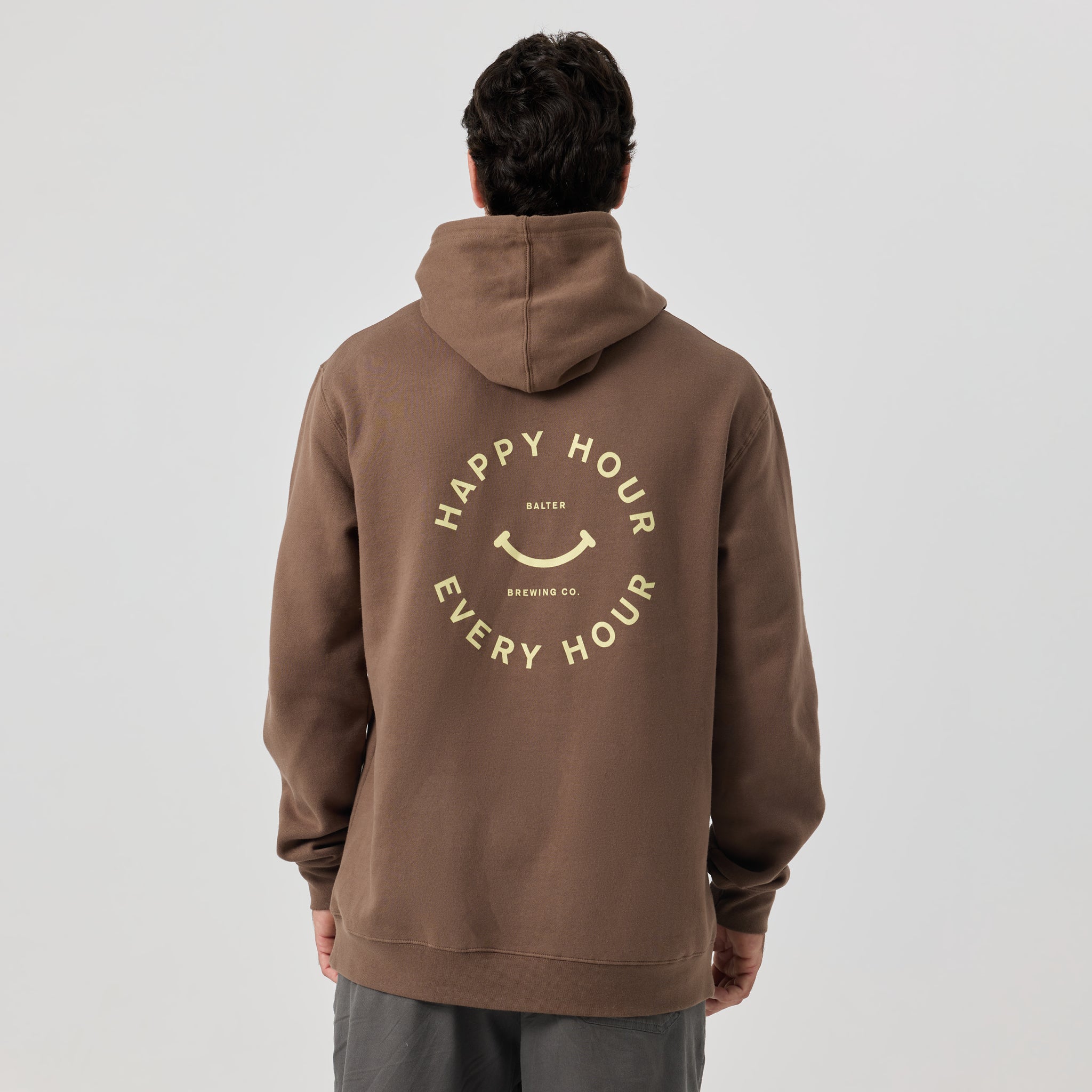 Happy Hour Every Hour Hoodie - Walnut