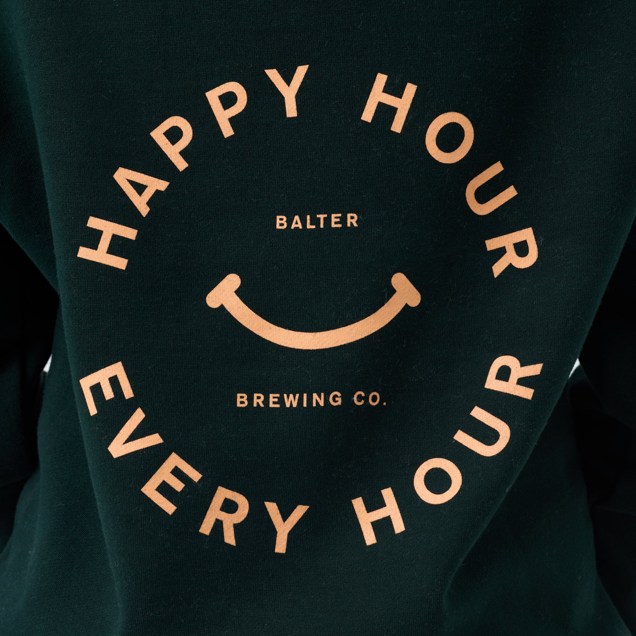 Happy Hour Every Hour Hoodie - Pine Green