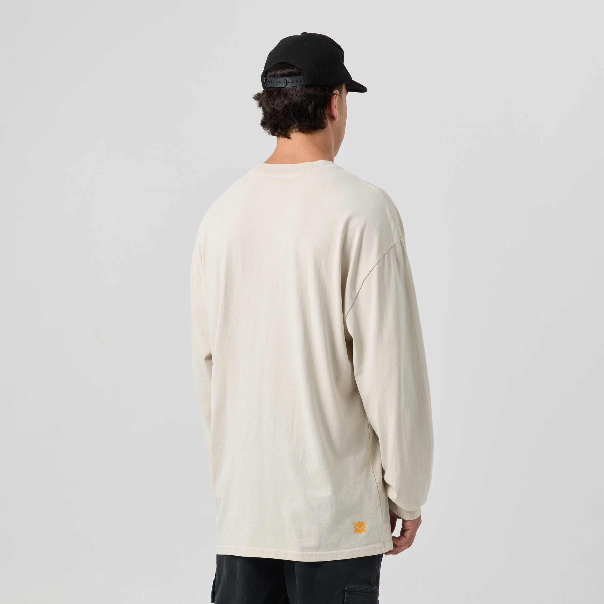 Wave Warp Heavy Long Sleeve - Faded Bone