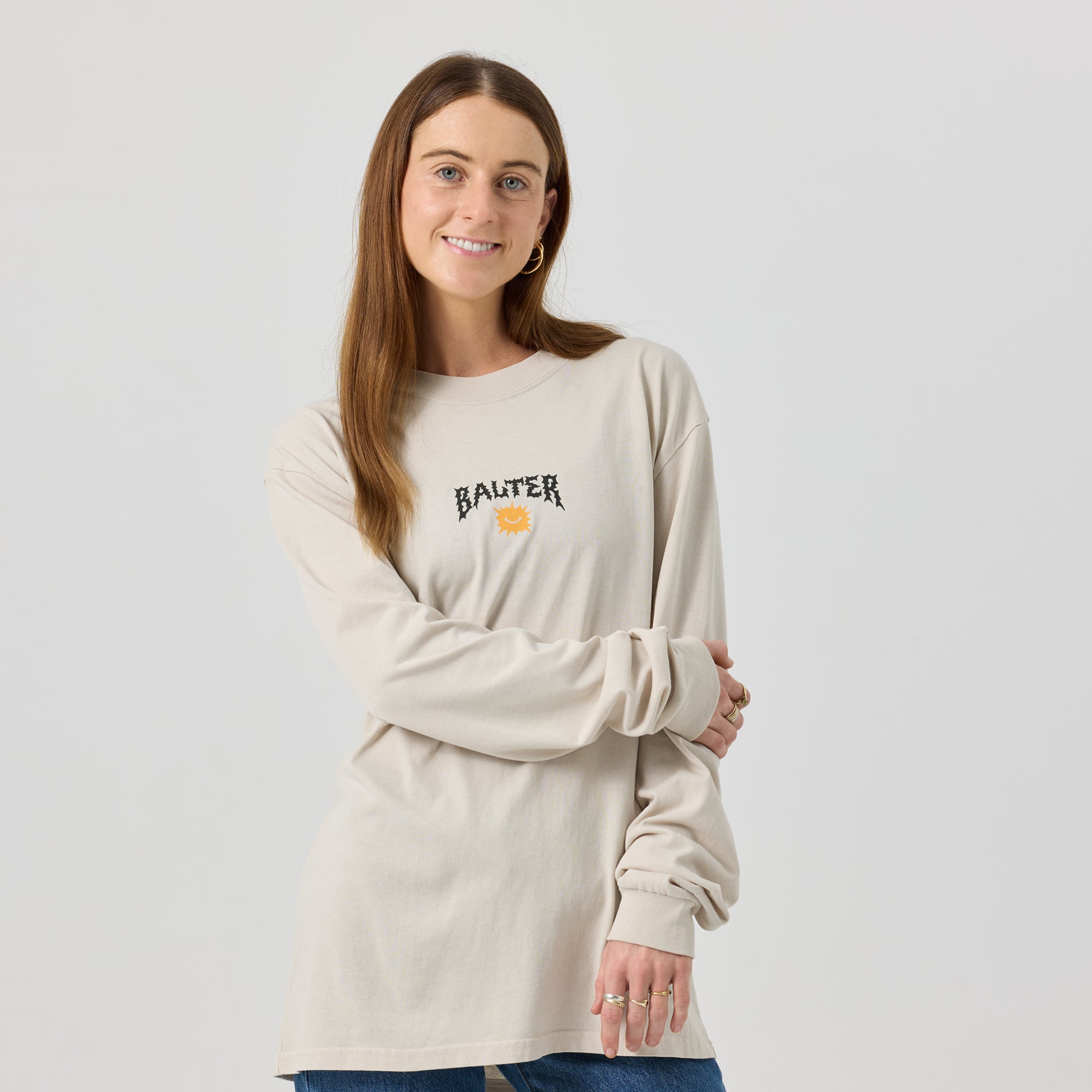 Wave Warp Heavy Long Sleeve - Faded Bone