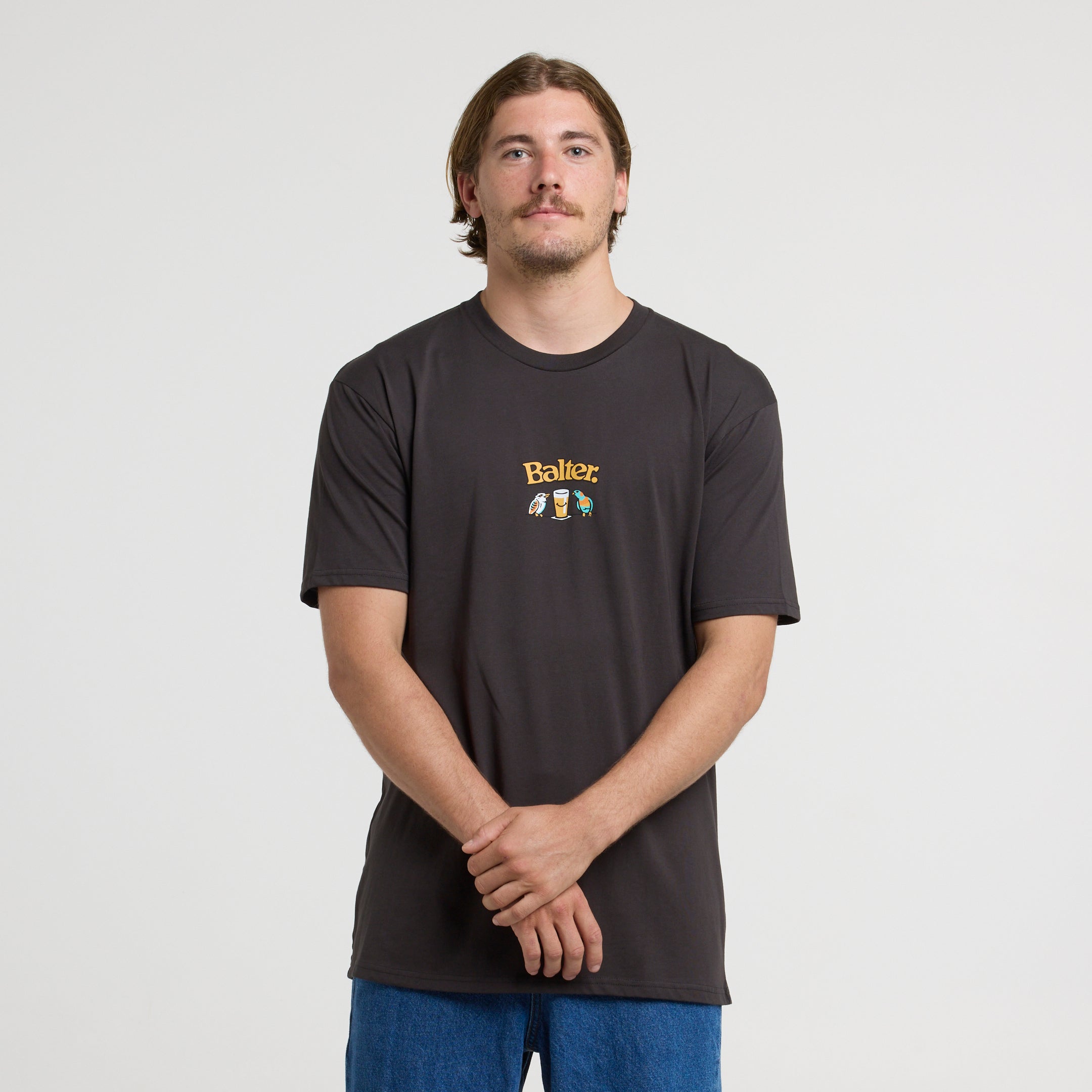 Birds & BEER Tee - Coal