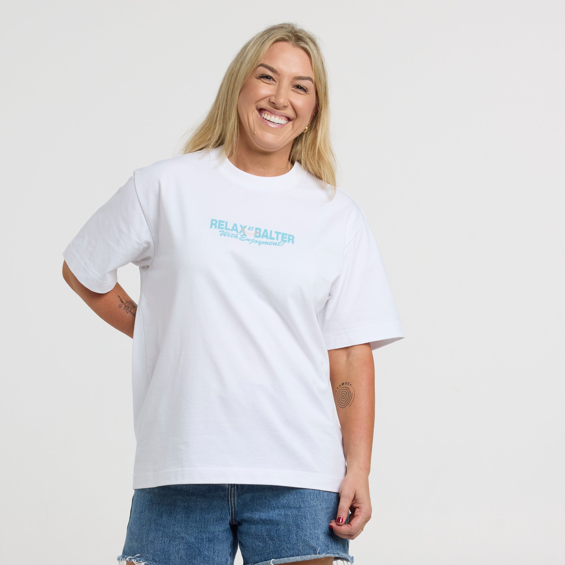 'Lax' Box Tee - White