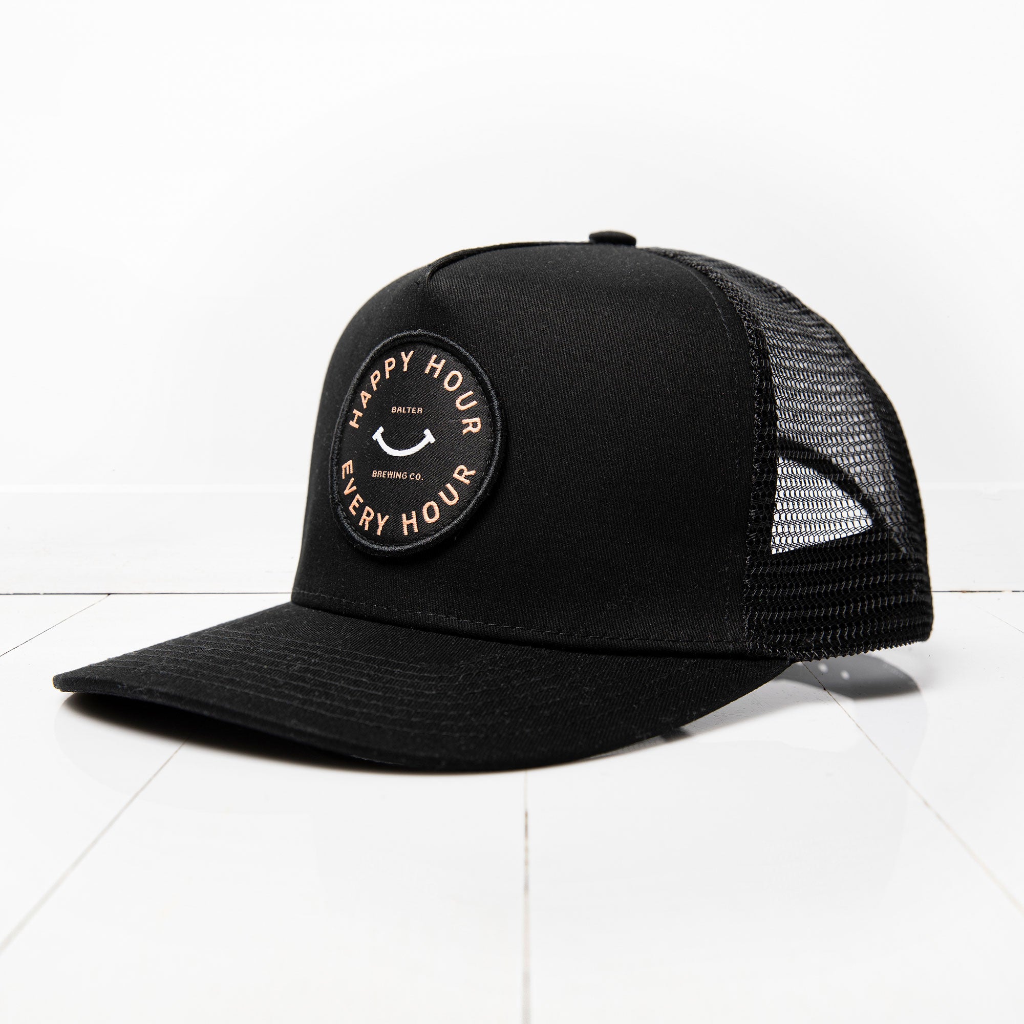 Happy Hour Every Hour Trucker - Black - Balter Brewing Company - Craft Beer Merch Australia