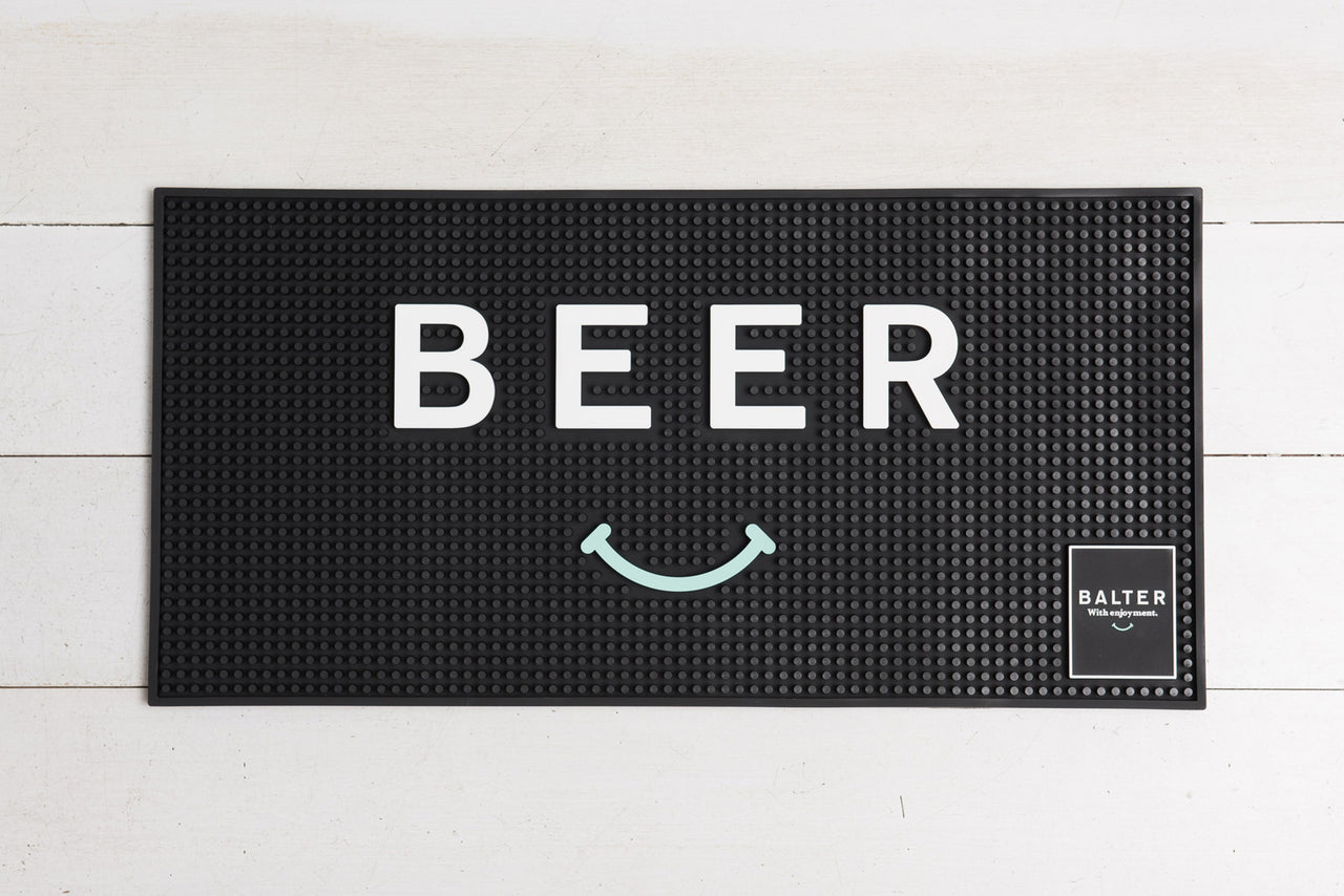 Balter Beer Smiley Bar Mat. Craft Beer Australia.